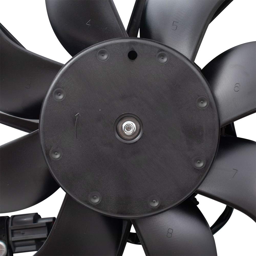Brock Replacement Radiator Cooling Fan Assembly with Control Module for 2012-2018 Ford Focus 2.0L & Focus Electric - Replaces CV6Z8C607R BV6Z8C607K - Perfect for Engine Overheating Prevention and Cooling System Repair