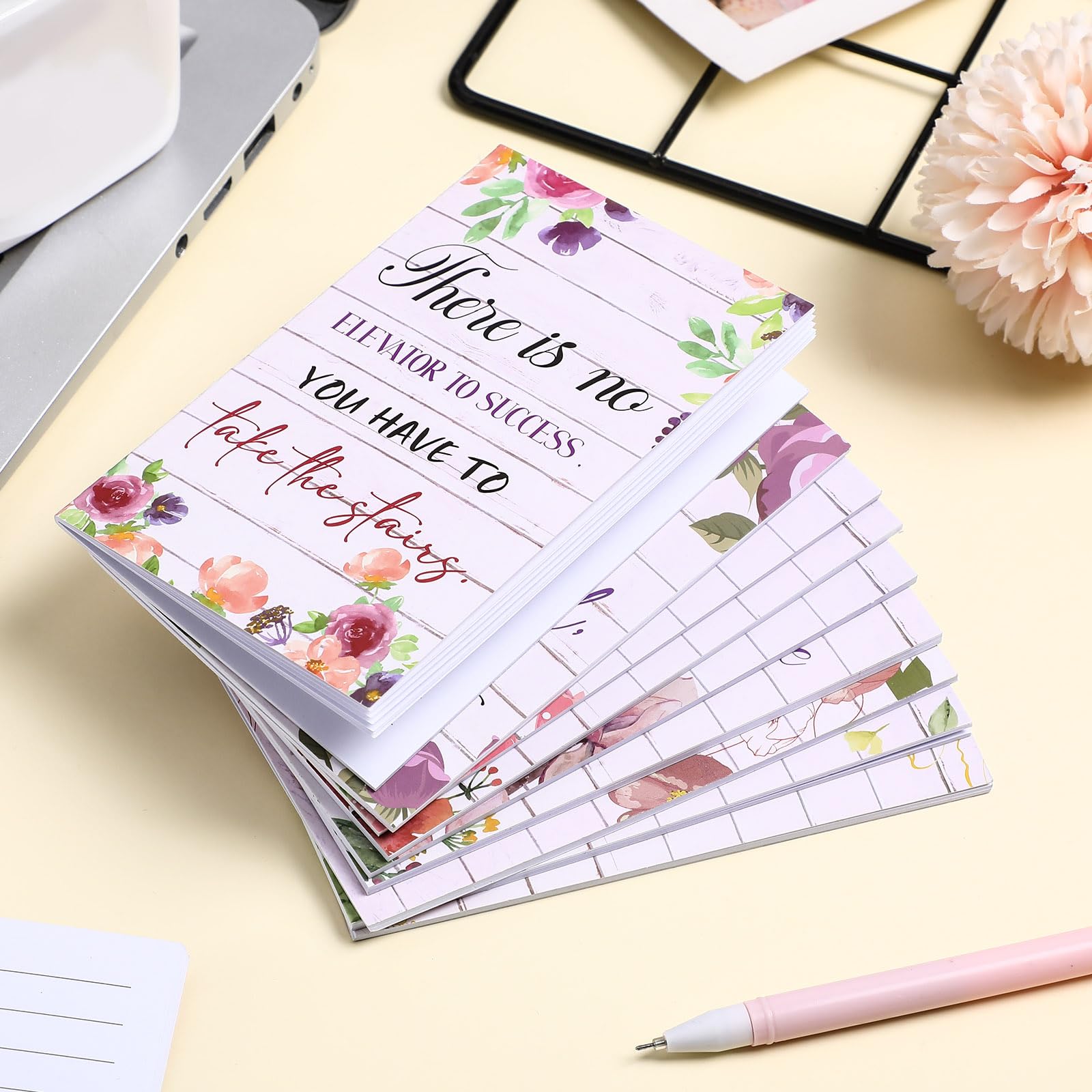 Inspirational Mini Notebook Set - 40-Piece Motivational Notepad Bulk Pack with Floral Designs for Office, Home & Church | Perfect for Journaling, Bible Study & Daily Encouragement