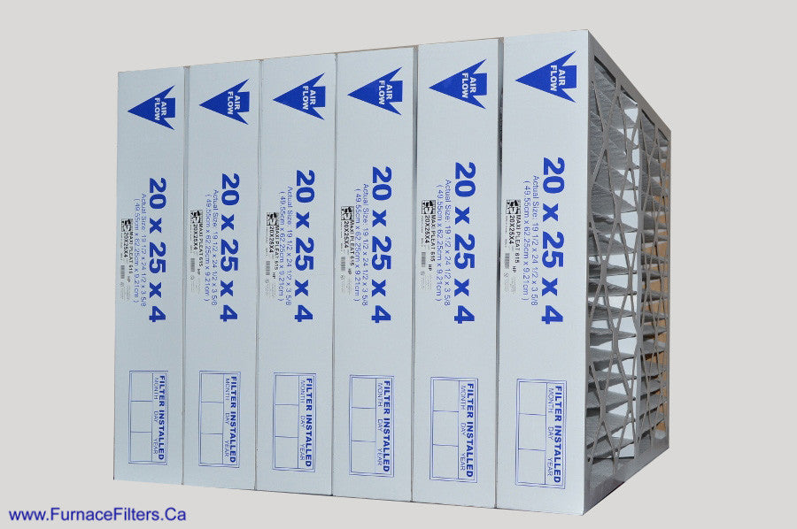 Dafco 20x25x4 MERV 8 Pleated Air Filters - 6 Pack for HVAC, Furnace & AC Systems - Improves Indoor Air Quality in Homes & Offices