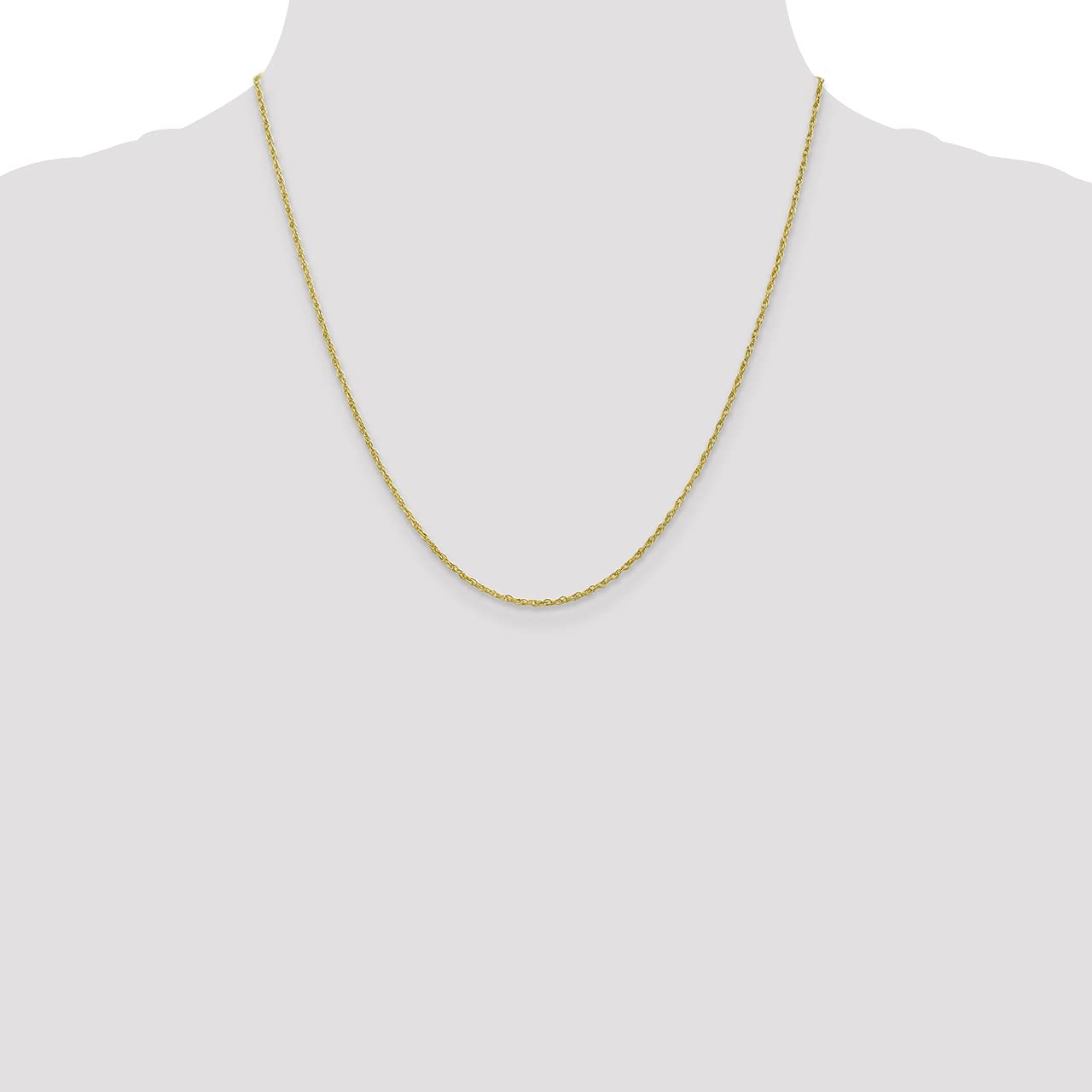 Lex & Lu 10k Yellow Gold 1.3mm Heavy Baby Rope Chain Necklace for Women - Elegant Layered Jewelry for Everyday Wear, Gifts & Special Occasions