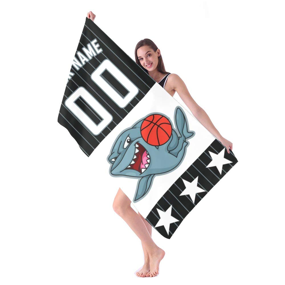Custom Basketball Beach Towels - Personalized with Names & Numbers for Pool, Gym Gifts