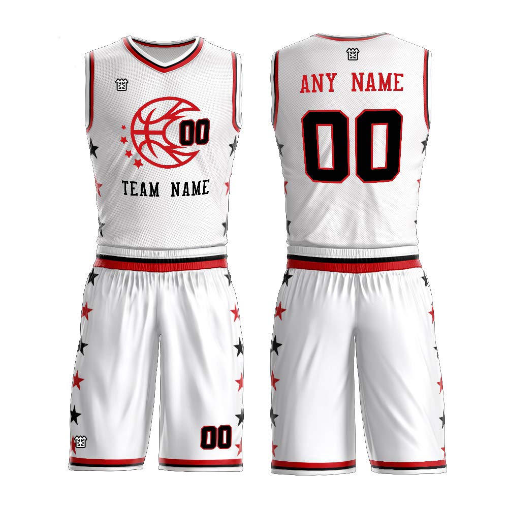 Custom Basketball Jerseys & Shorts - Personalized with Team Name, Player Name & Number - Men/Youth/Kids Sizes - Perfect for Team Games, Tournaments & Fan Gear