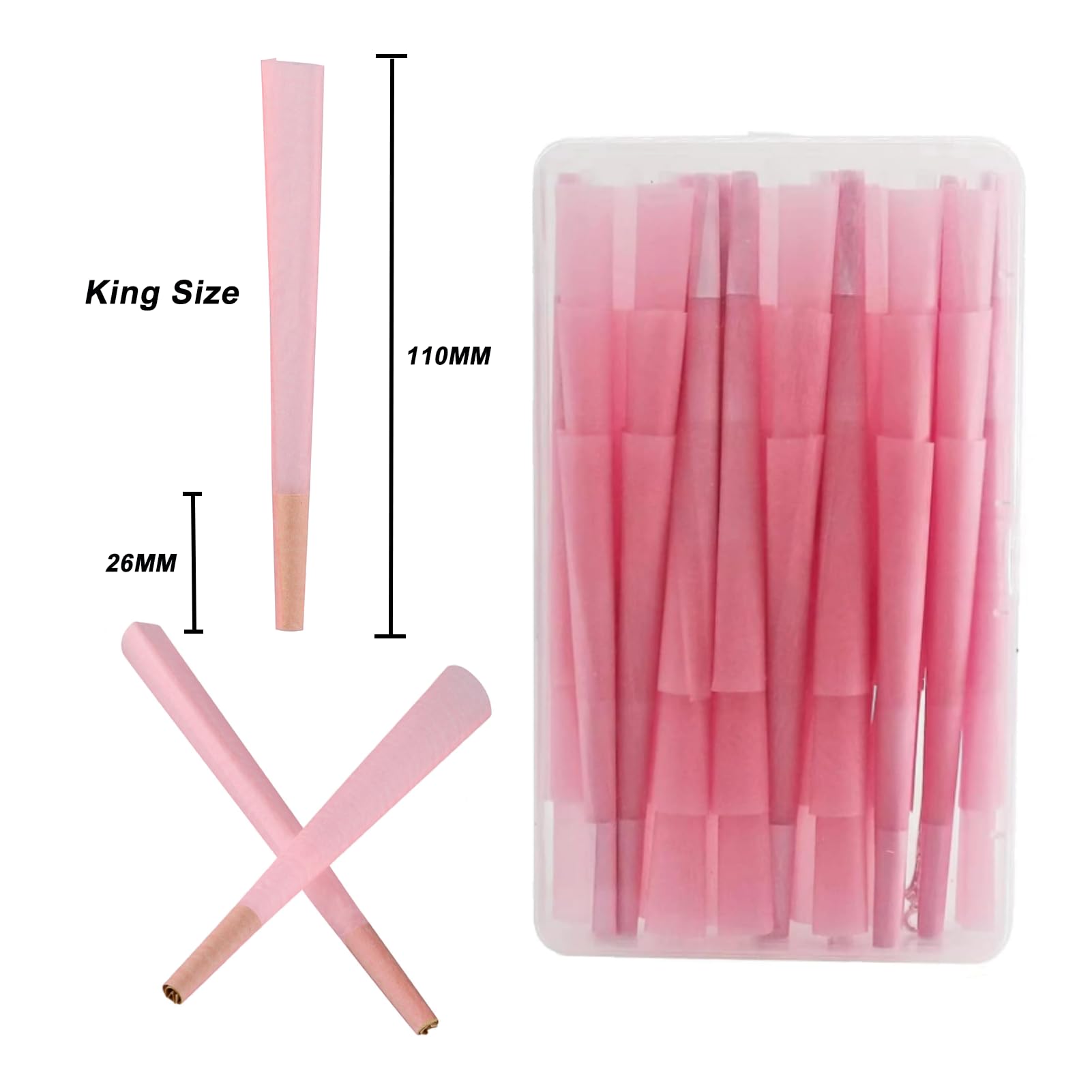 50pcs Pink Rolling Trays Kit - 7