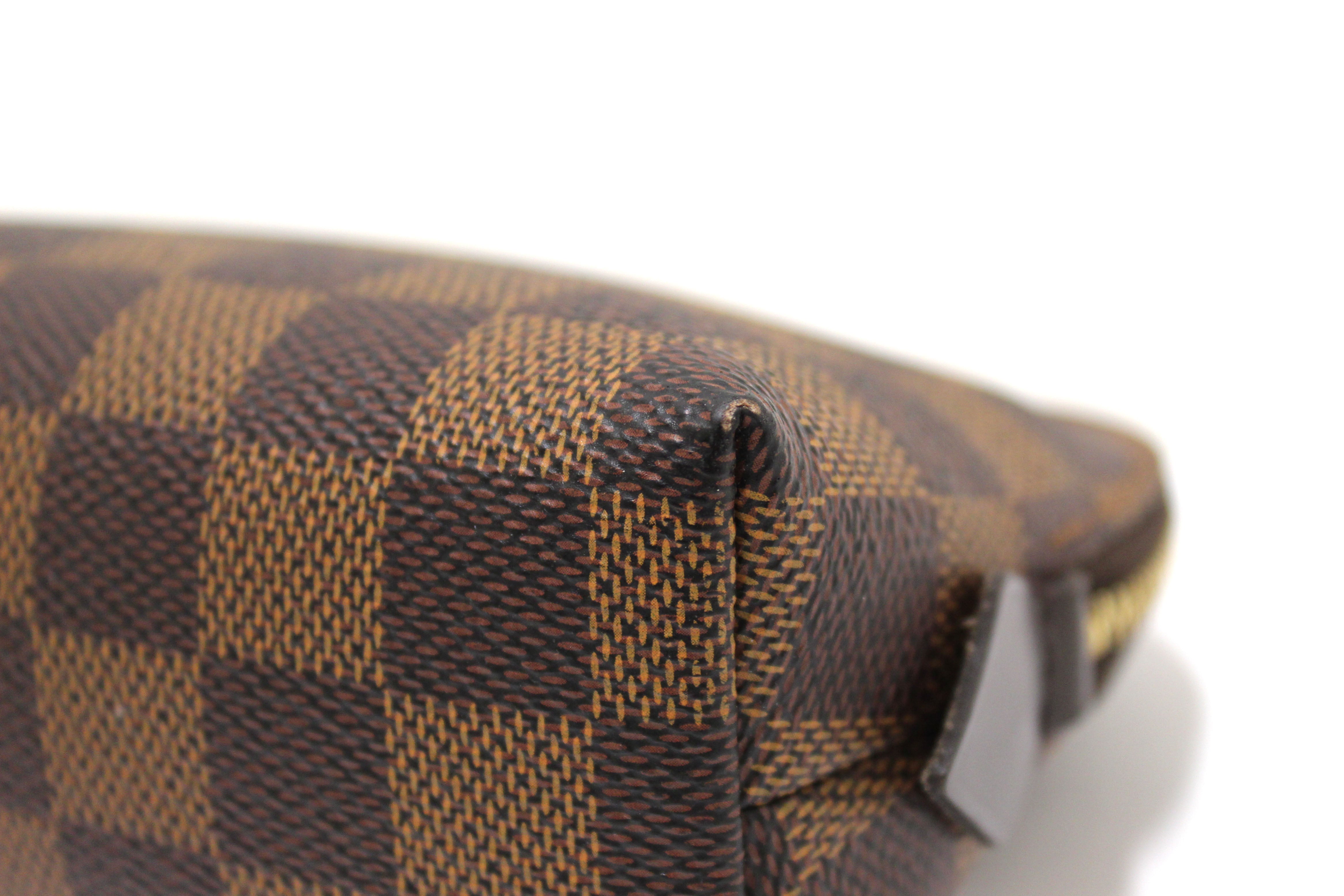 Authentic Louis Vuitton Damier Ebene Canvas Cosmetic Pouch - Luxury Makeup Bag for Women, Travel Organizer, Perfect Gift for Her | Ideal for Travel, Daily Use & Special Occasions