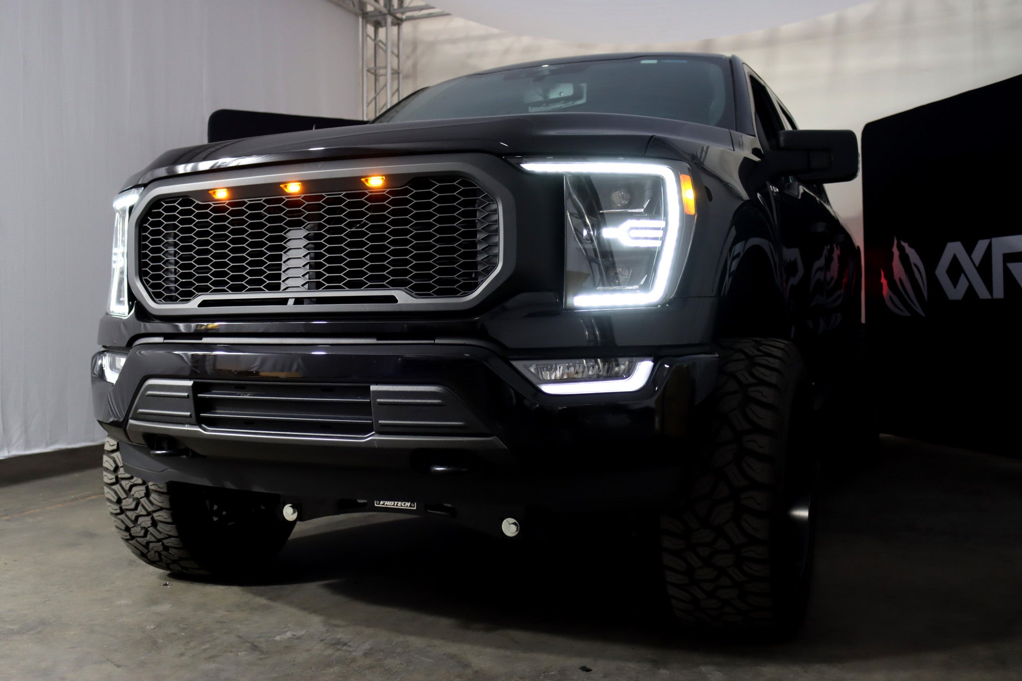21-23 Ford F150 & F150 Raptor LUXX Series LED Projector Headlights - Alpha Black - Upgrade Your Truck's Lighting for Night Driving & Off-Road Adventures
