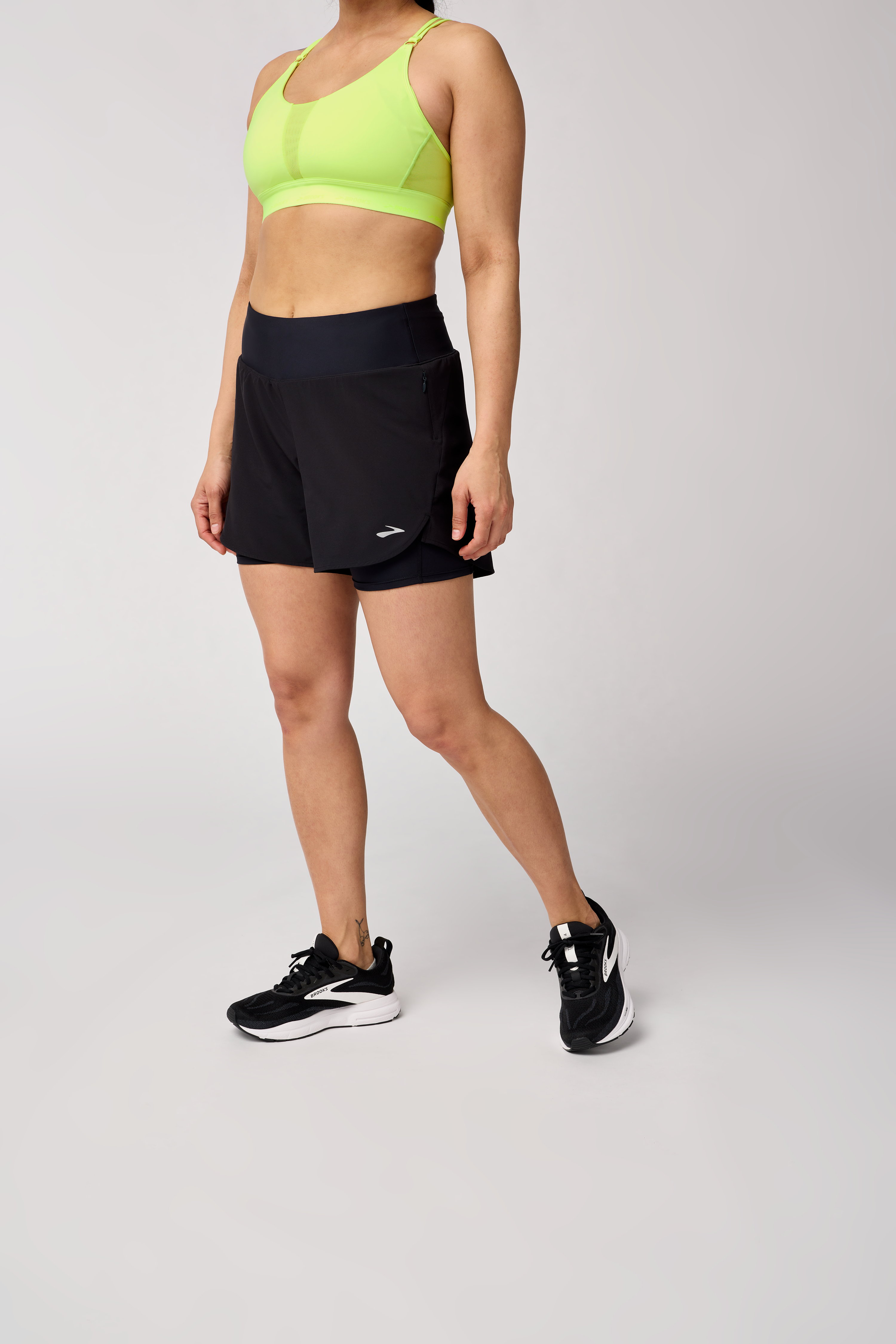 Women's Chaser 5 2-in-1 Running Shorts 2.0 - Black - Moisture Wicking Athletic Shorts for Women with Built-in Liner - Perfect for Running, Gym Workouts & Yoga