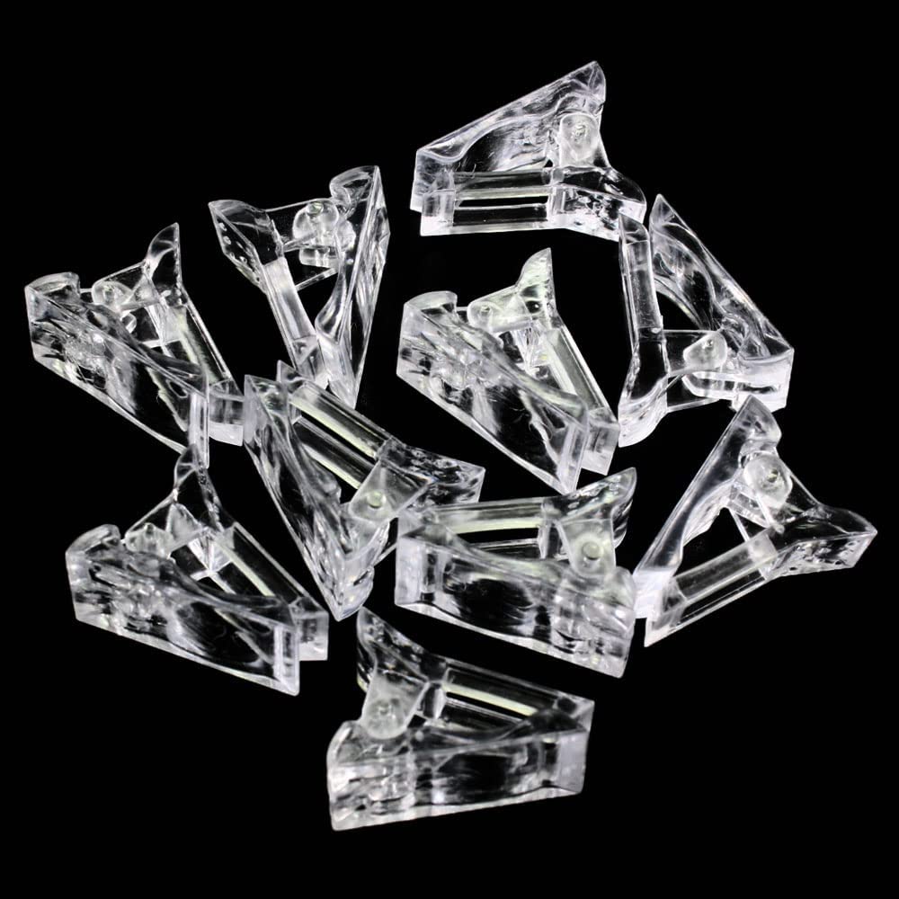 10Pcs Clear Transparent Nail Clips for Polygel - Quick Building Nail Forms, UV LED Builder Clamps for Nail Extensions & Manicure - Perfect for Salon, Home DIY Nail Art & Professional Use