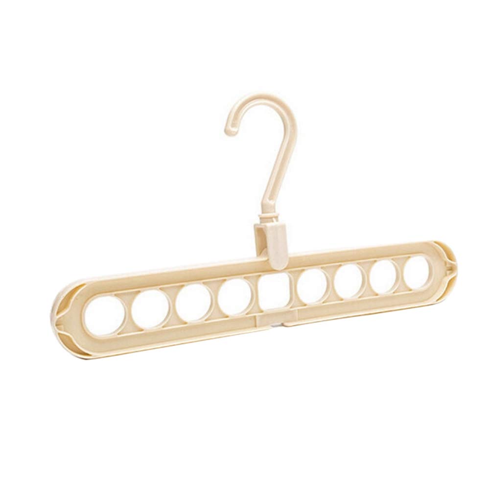 Magic Closet Organizer Hangers - Space Saving Clothes Hooks for Wardrobe, Coat, Pants, Jeans, Scarves & Towels | Durable Beige Hanging Storage Solution for Bedroom, Closet & Laundry Room Organization