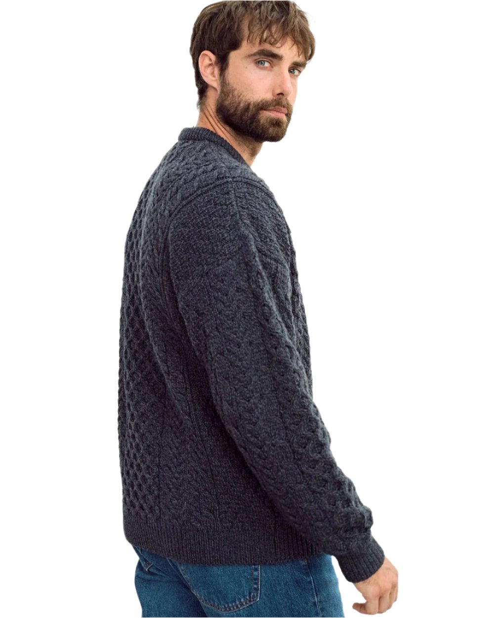 Aran Inisheer Traditional Irish Wool Sweater for Men & Women - Warm Handmade Knitwear for Winter, Fall & Outdoor Activities