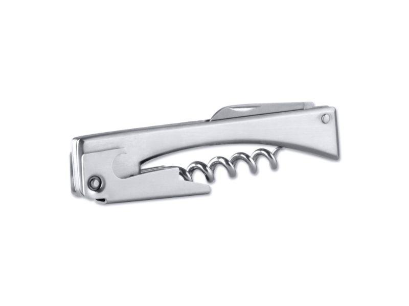 BergHOFF Essentials Stainless Steel Wine Opener with Foil Cutter - 4.5 Inch Corkscrew Bottle Opener for Wine Lovers | Perfect for Home Bars, Dinner Parties & Gifts