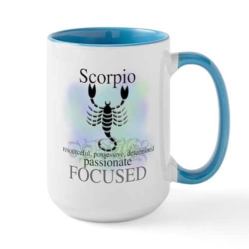 White/Blue Inside - Scorpio The Scorpion Large Mug