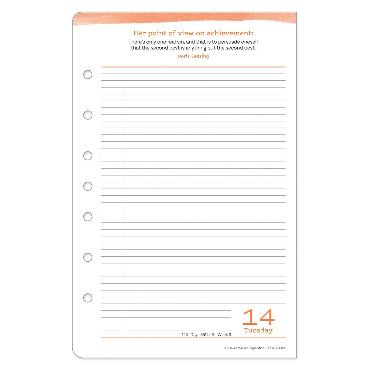 FranklinCovey Her Point of View Two Page Per Day Ring-Bound Planner - Classic Style (Jan 2025 - Dec 2025) | Daily Organizer for Women, Productivity Planner for Work & Life Balance | Perfect for Goal Setting, Time Management & Personal Growth