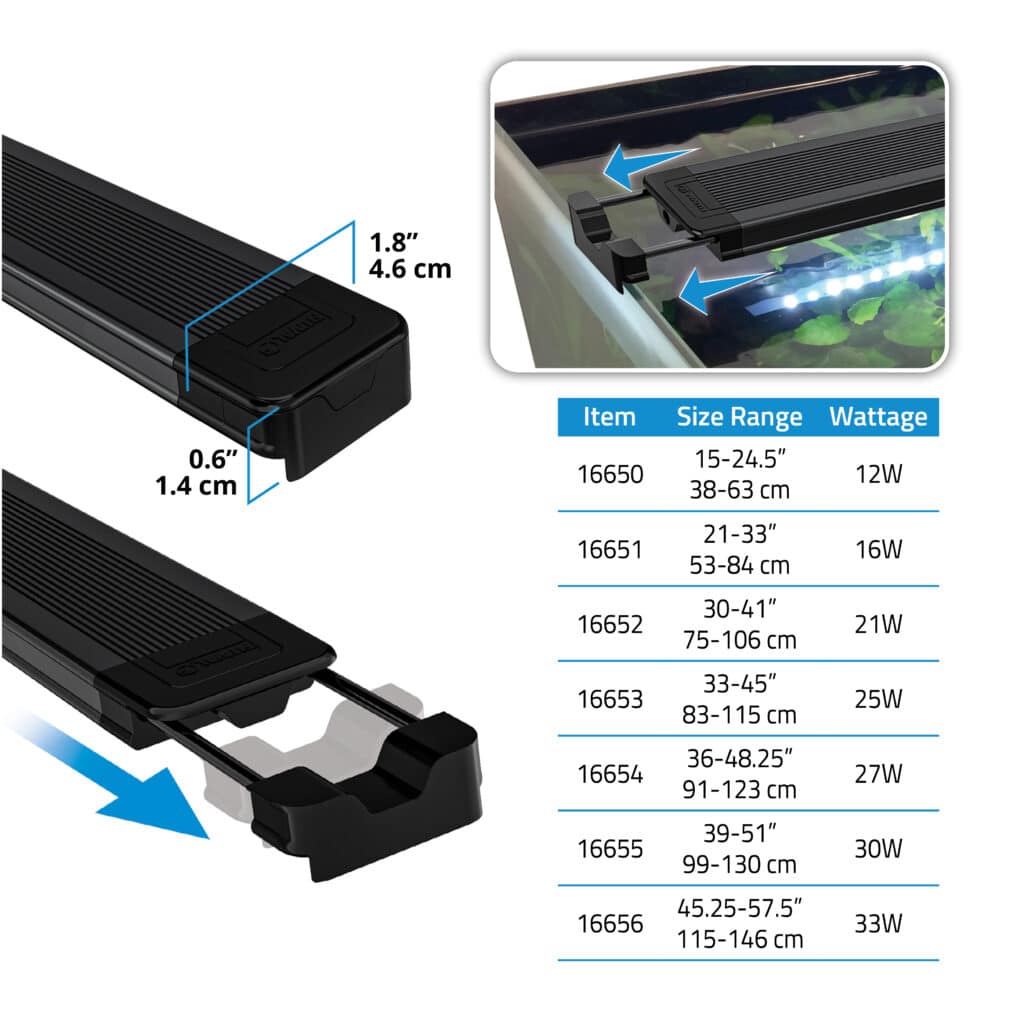 Fluval Aquasky 3.0 RGB+W LED Aquarium Light - 21W, 75-106cm for Freshwater & Planted Tanks - Perfect for Fish Tank Lighting and Aquatic Plant Growth