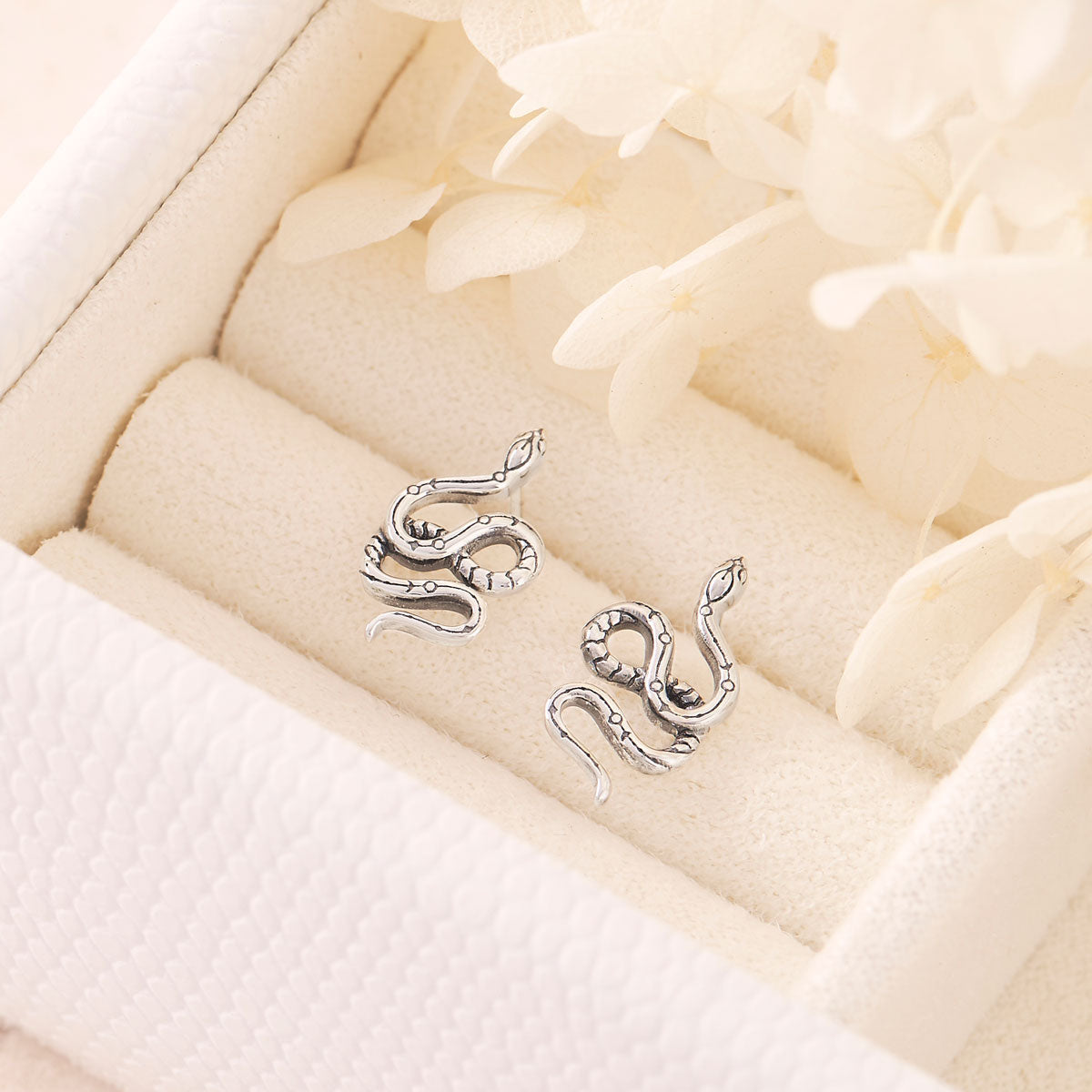 Serpent Seer Studs - Elegant Snake Earrings for Women, Hypoallergenic Stainless Steel Jewelry | Perfect for Parties, Weddings & Everyday Wear