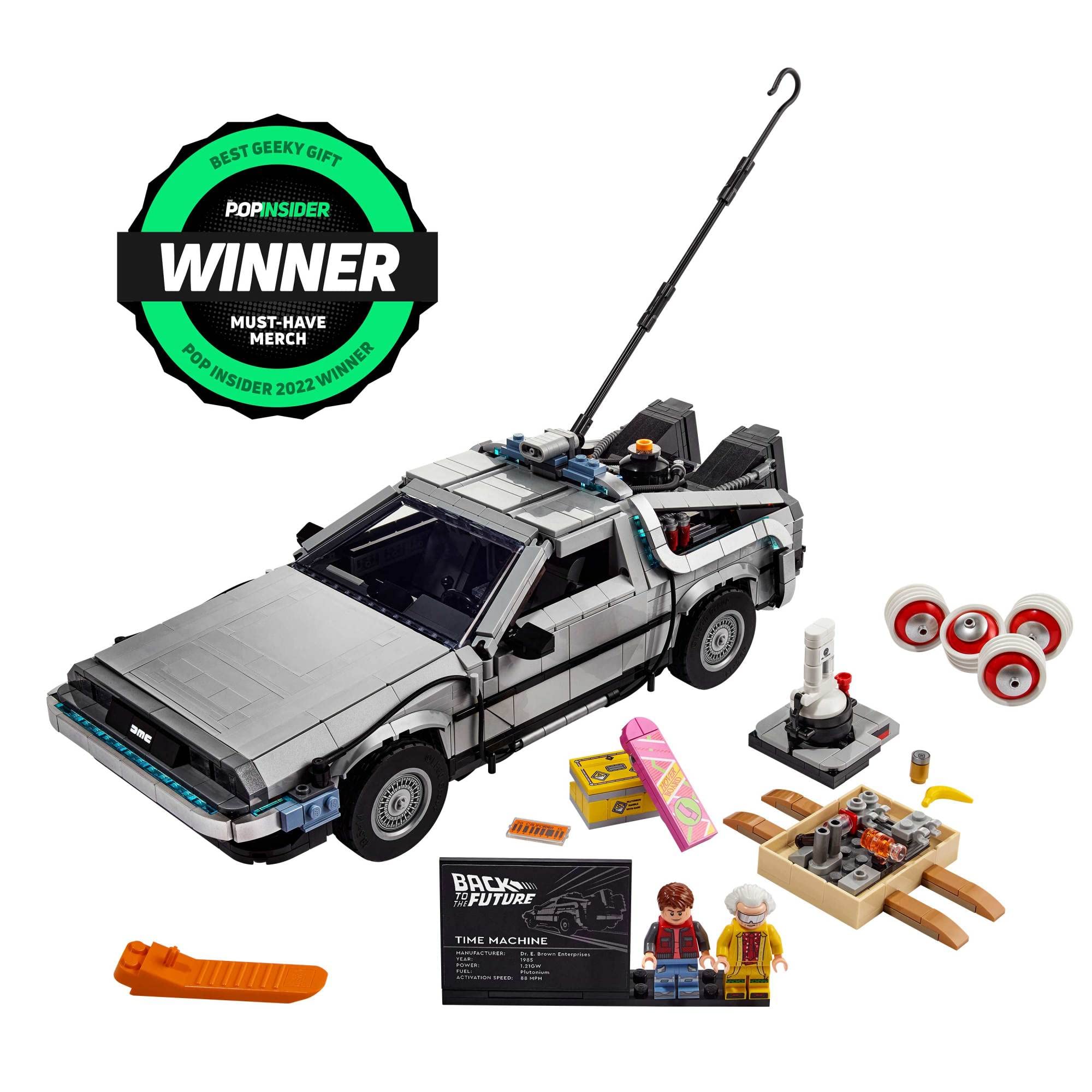LEGO Icons Back to The Future Time Machine 10300 Model Car Building Kit - Delorean Replica from Iconic Movie, Creative Building Set for Teens & Adults - Perfect for Collectors, Movie Fans & DIY Enthusiasts
