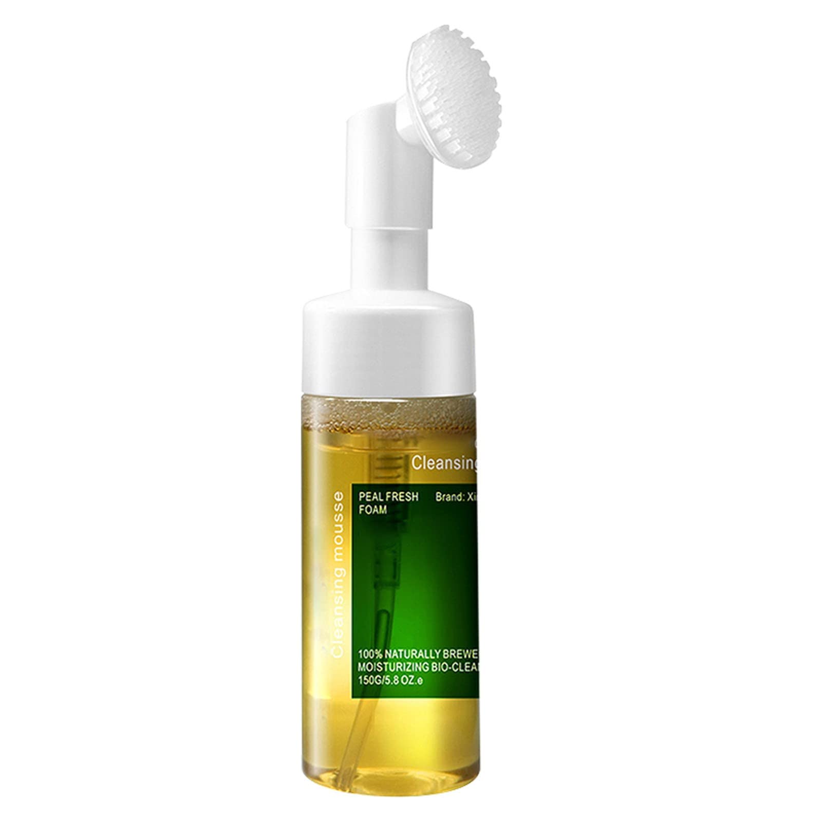 2-in-1 Rice Water Brightening Makeup Remover & Facial Cleanser with Moisturizing Bubbles (150ml, White) - Perfect for Daily Skincare Routine & Gentle Makeup Removal