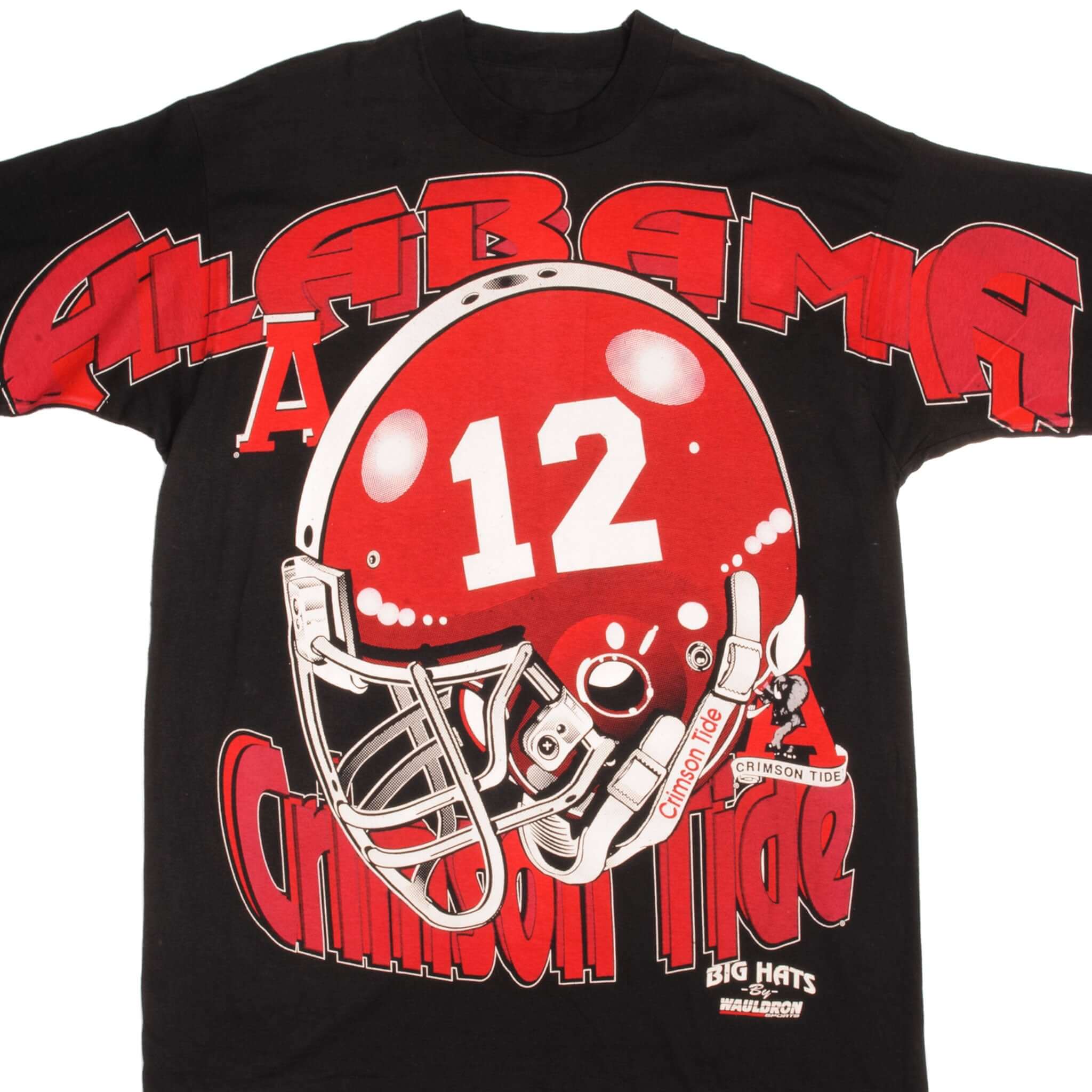 Vintage 1990s NCAA Alabama Crimson Tide Football All Over Print Tee Shirt - Size XL - Perfect for Game Day, Tailgating & Retro Sports Fan Gifts
