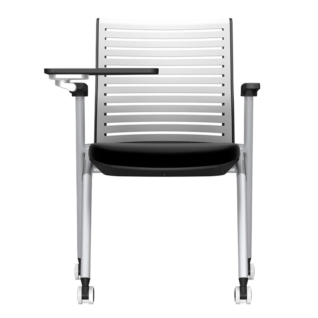 FKLGJFO Folding Training Chair with Writing Board - Adjustable Conference & Student Chair for Office, Classroom & Home Study - Perfect for Meetings, Classes & Workspaces