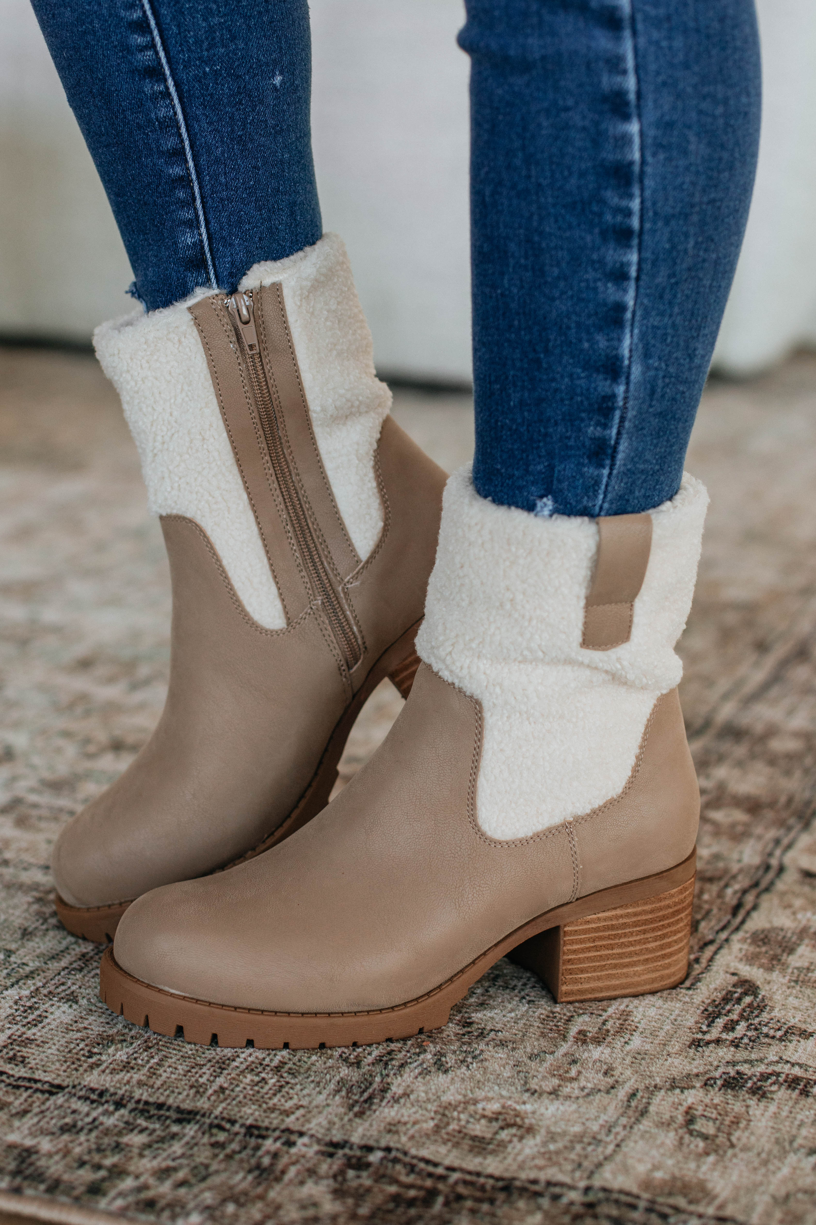 Thinking It Over Boots in Taupe | Stylish Women's Ankle Boots for Fall & Winter | Perfect for Casual Outfits & Office Wear