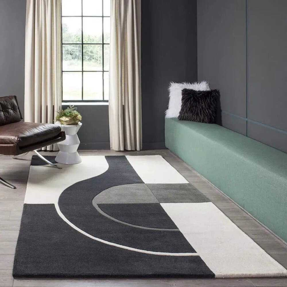 Hand Tufted Momeni Area Rug 8x10 Feet - Soft Charcoal Gray Modern Rug for Living Room, Bedroom & Home Decor | Durable & Stylish Floor Covering