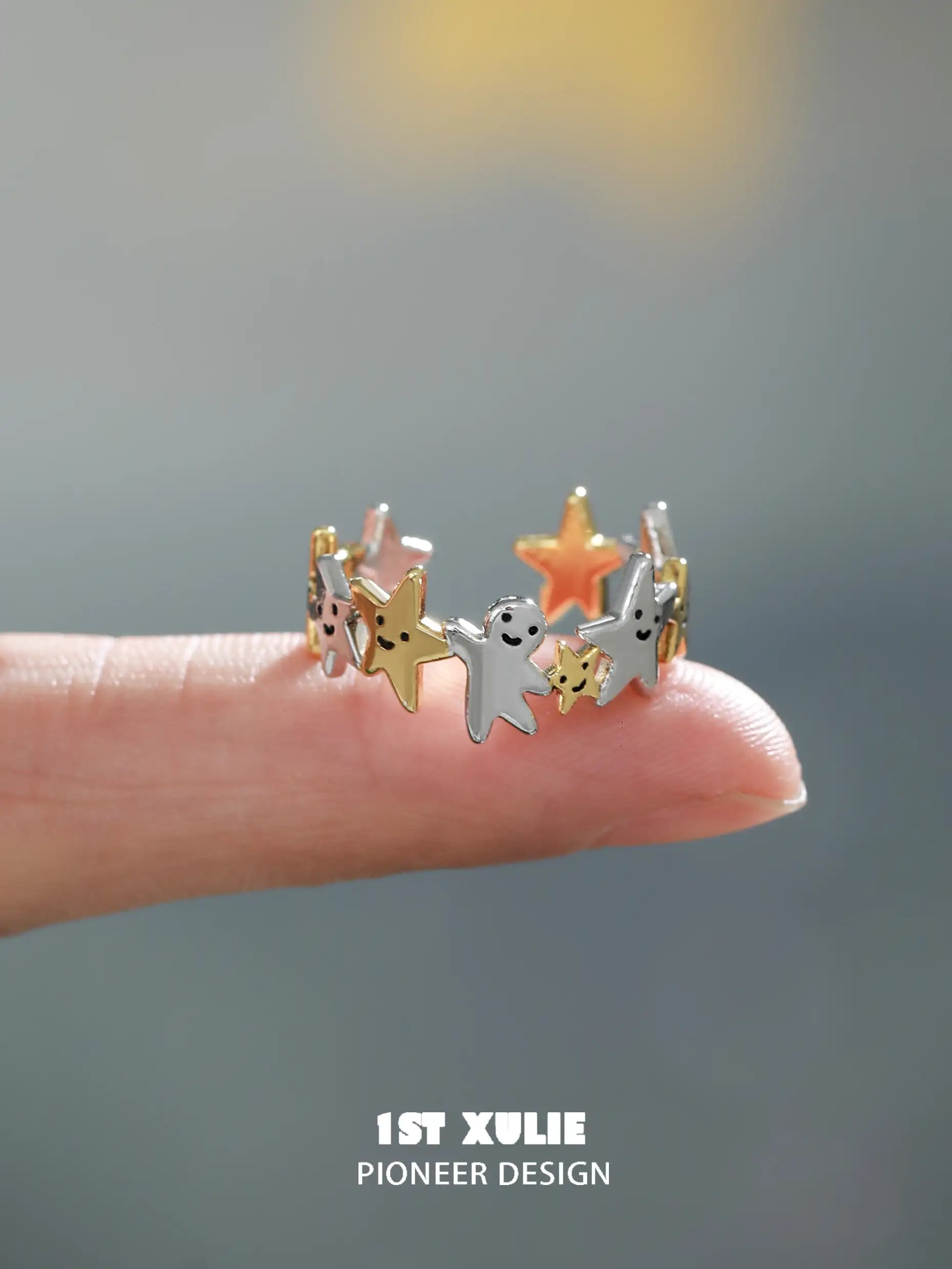 Wishtar S925 Sterling Silver Star Ring for Women - Elegant & Dainty Zodiac Jewelry - Perfect for Gifts, Birthdays, and Everyday Wear