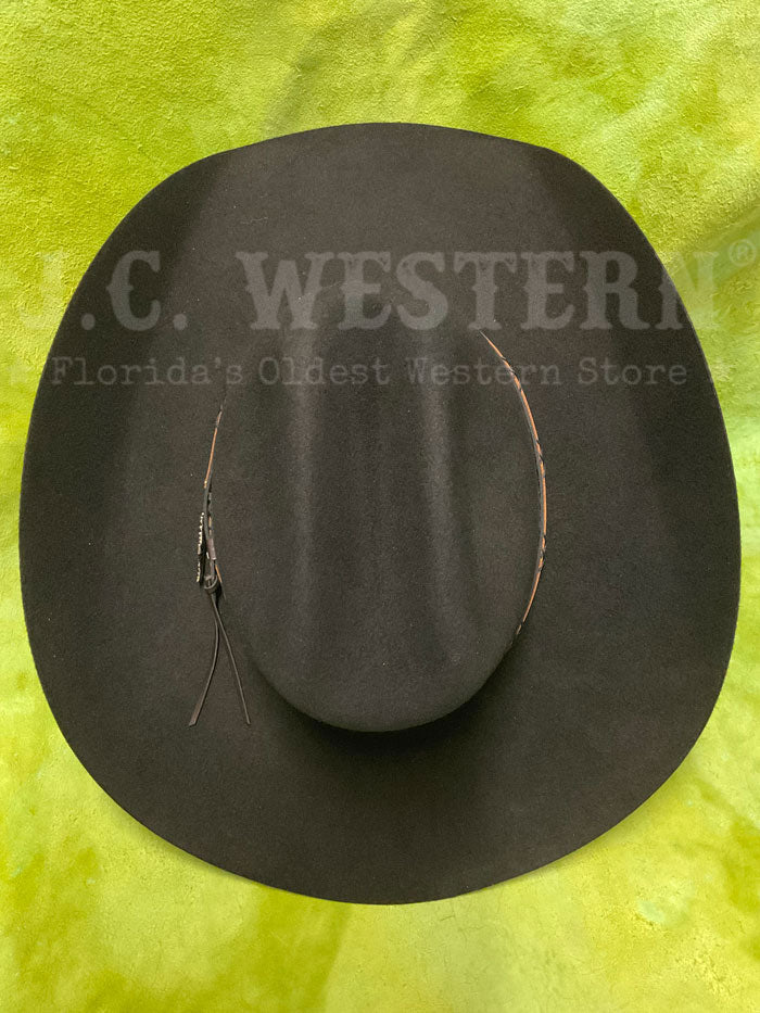Resistol BWAMSK 304107AL Jason Aldean Collection Kids' Black Felt Cowboy Hat - Perfect for Rodeos, Concerts & Western-Themed Events