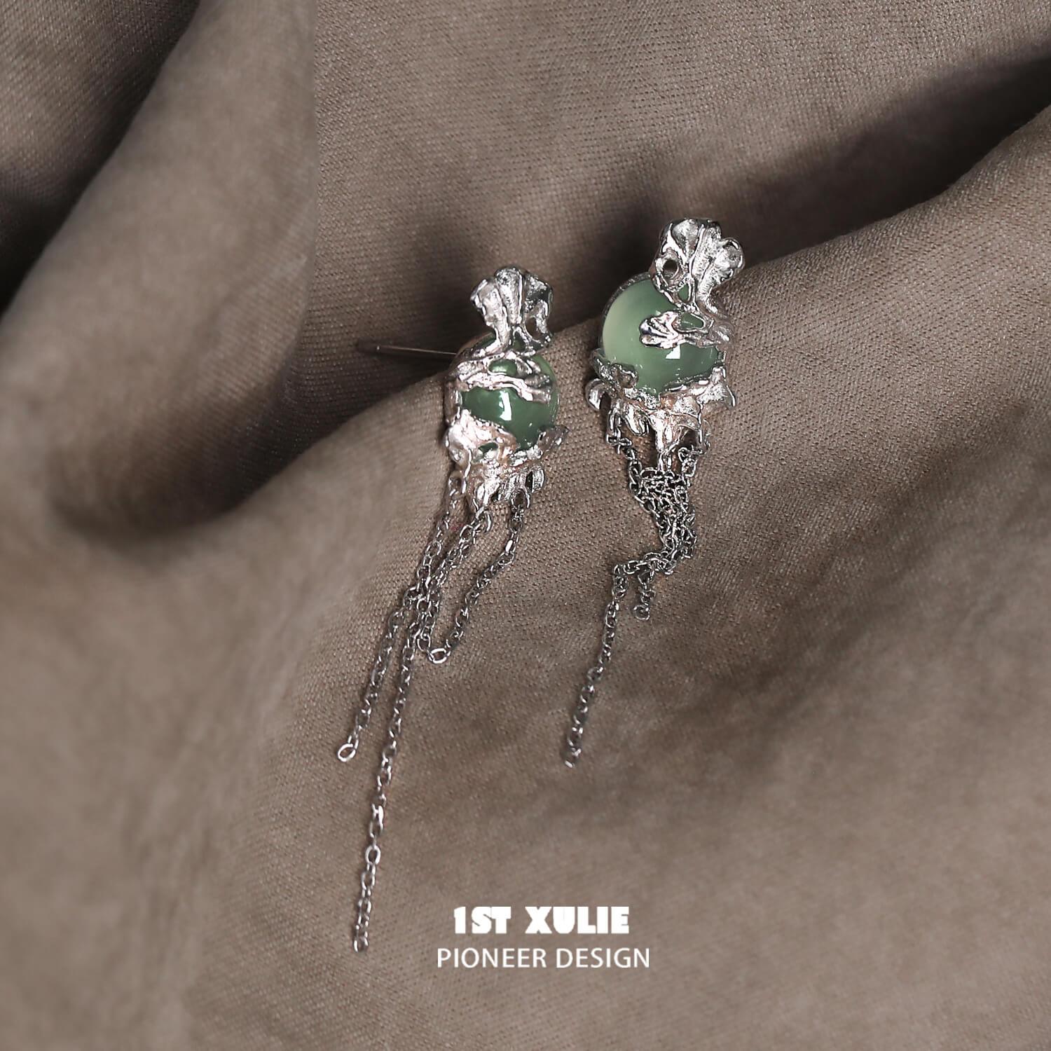 Renewal & Growth S925 Sterling Silver Onyx Tassel Stud Earrings™ - Elegant Dangle Earrings for Women, Perfect for Parties, Weddings & Everyday Wear