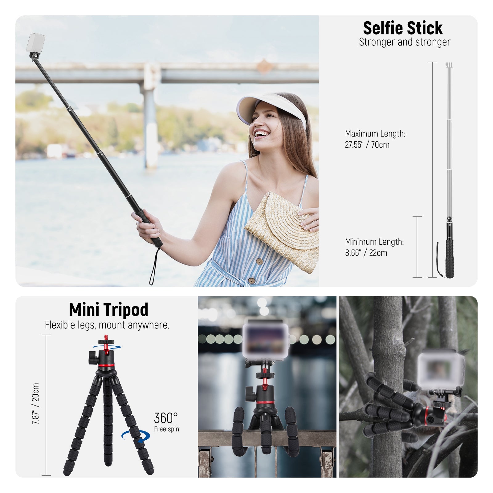 NEEWER 50-in-1 Action Camera Accessories Kit for GoPro Hero 11/10/9/8/7, DJI Osmo, AKASO - Waterproof Case, Mounts, Batteries - Perfect for Vlogging, Travel, Sports & Underwater Adventures