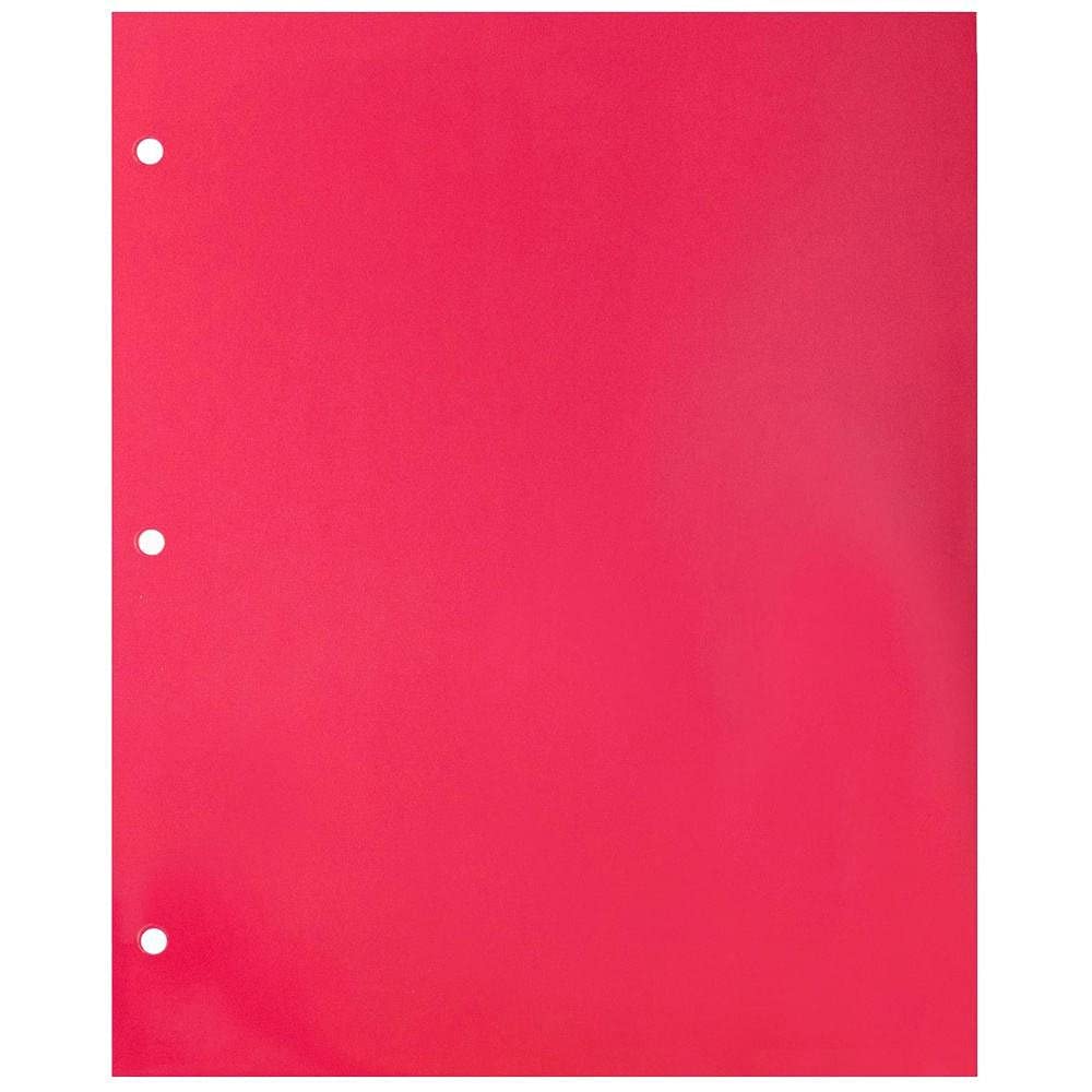 JAM PAPER Glossy 3 Hole Punch School Folders - 6 Pack for Office & Classroom
