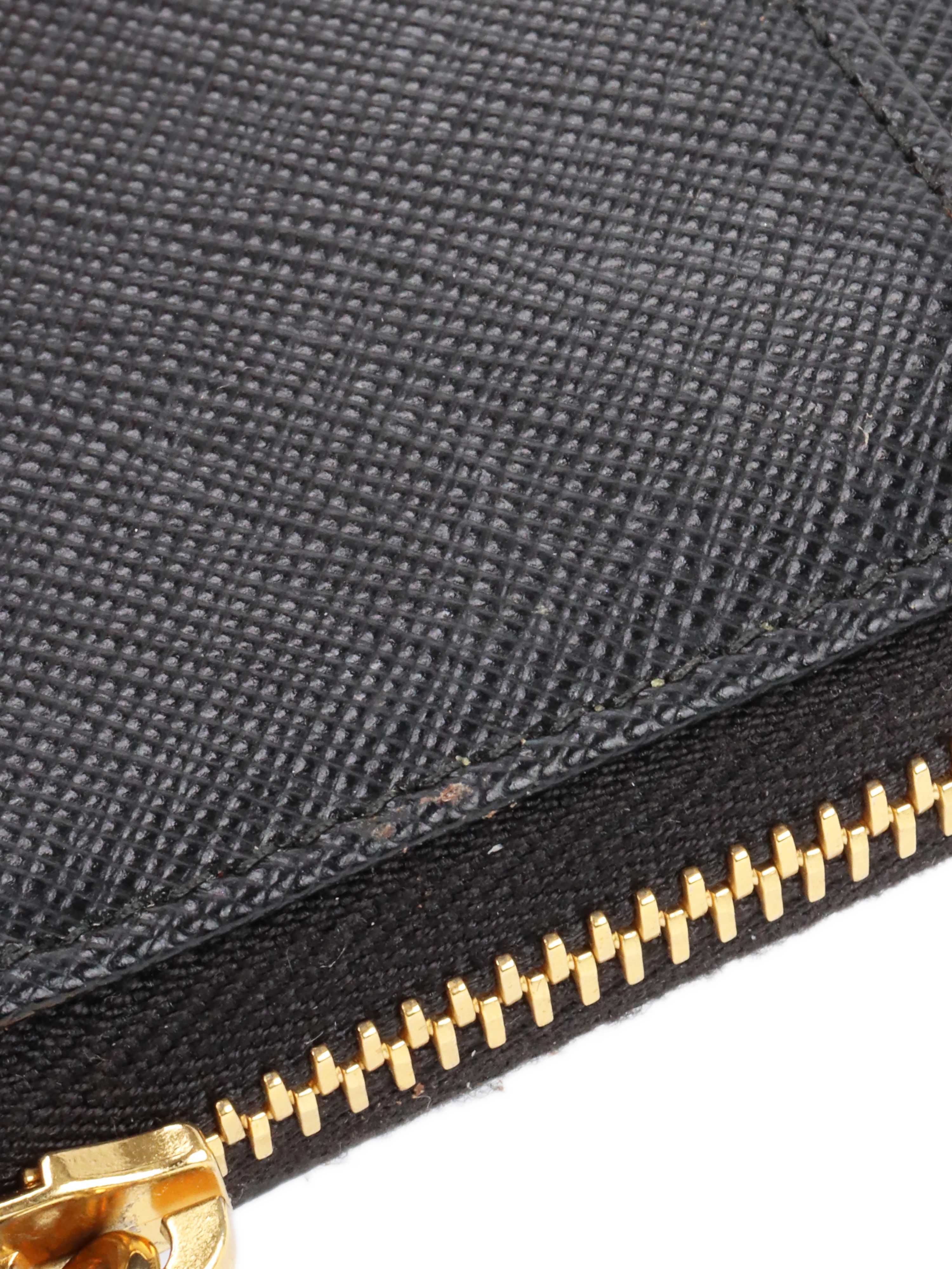 Prada Black Saffiano Leather Card Holder with Chain - Luxury Compact Wallet for Credit Cards & ID - Perfect for Everyday Use, Travel & Night Out