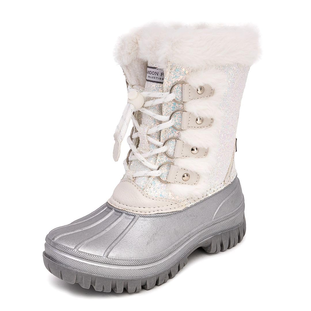 LONDON FOG Girls' Winter Snow Boots - Insulated Waterproof Cold Weather Boots for Toddler & Youth - Perfect for Snow Play, School & Outdoor Activities