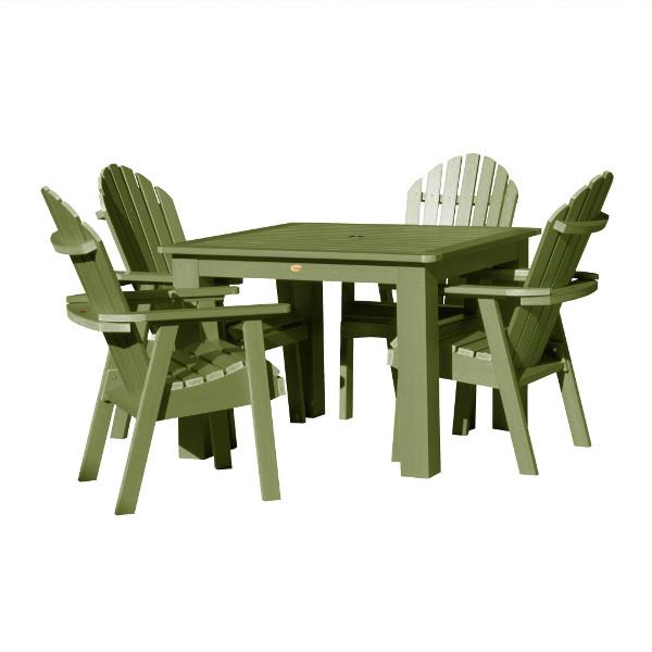 Hamilton Adirondack 5-Piece Square Outdoor Dining Set - Patio Furniture for Backyard, Garden, Deck & Poolside Dining