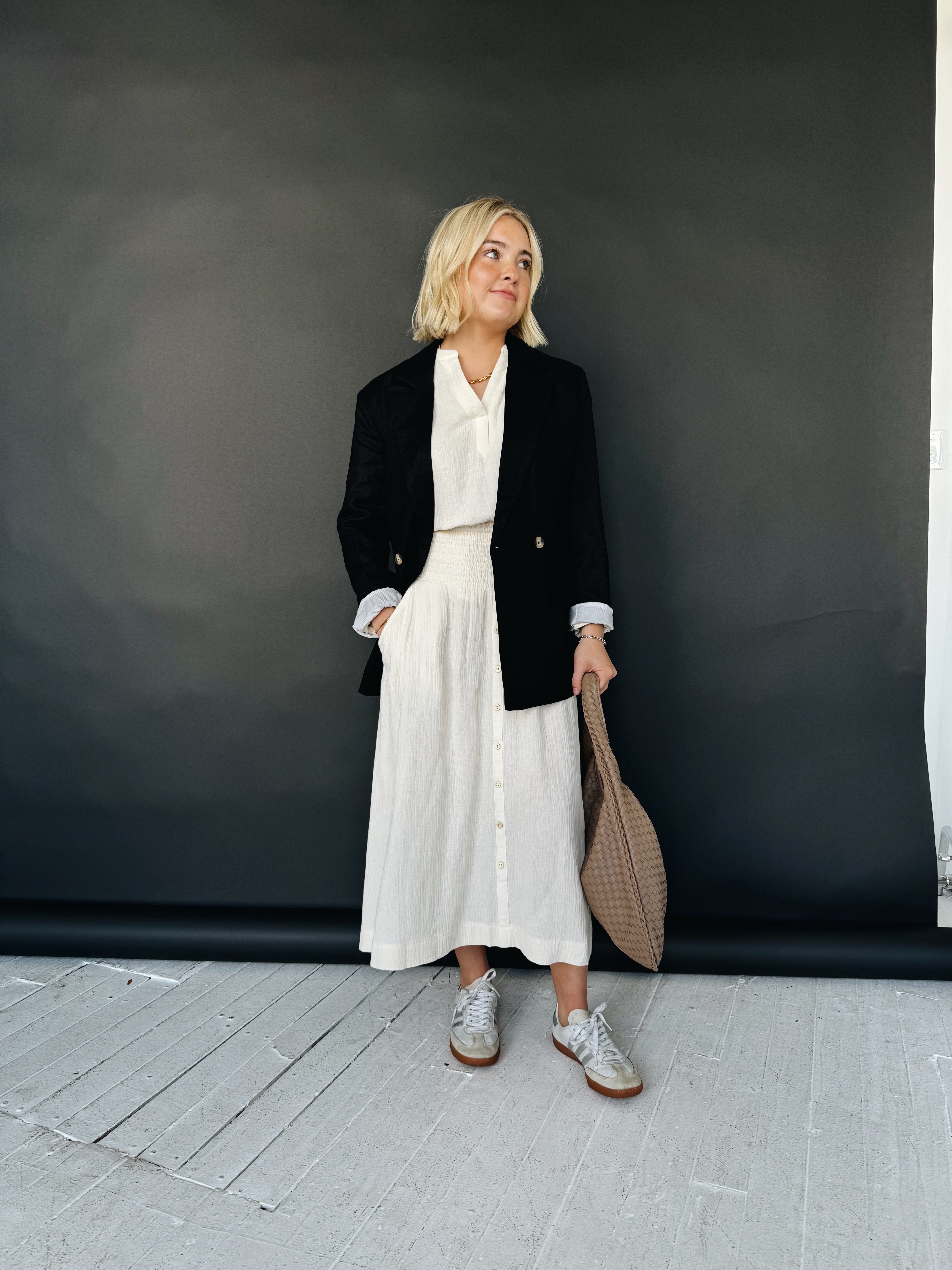 Zoe Midi Skirt Ivory - Elegant A-Line Flowy Skirt for Women | Perfect for Office, Date Night & Summer Outfits