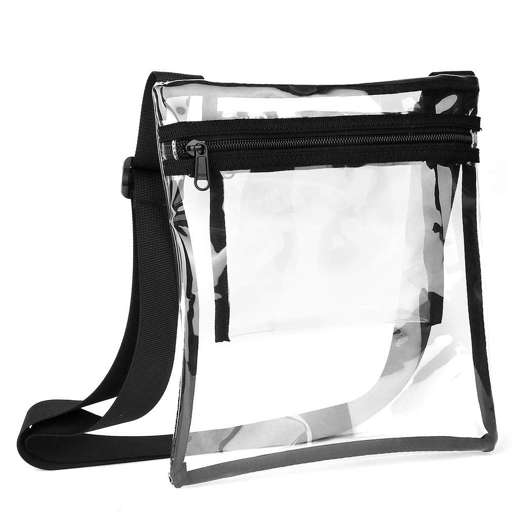Qwent Messenger Bags - Clear Transparent Single Shoulder Crossbody Bag for Travel, Shopping, Gym & Beach | Waterproof Storage Pouch | Perfect for Halloween Costumes & Cosplay | Great for Work, School & Outdoor Activities