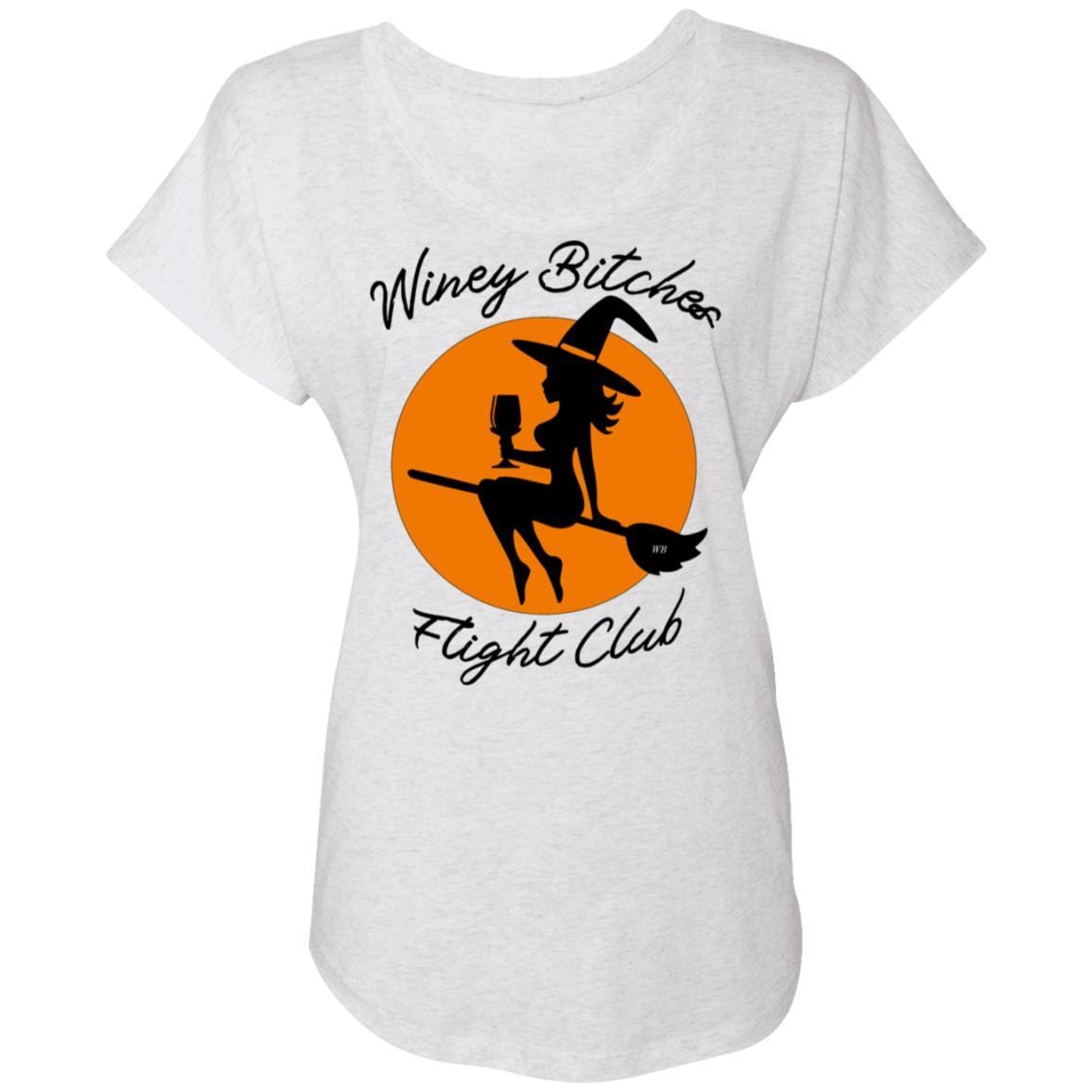Winey Bitches Flight Club Ladies' Triblend Dolman Sleeve T-Shirt - Soft Comfortable Women's Tee for Casual Wear & Wine Tasting Events