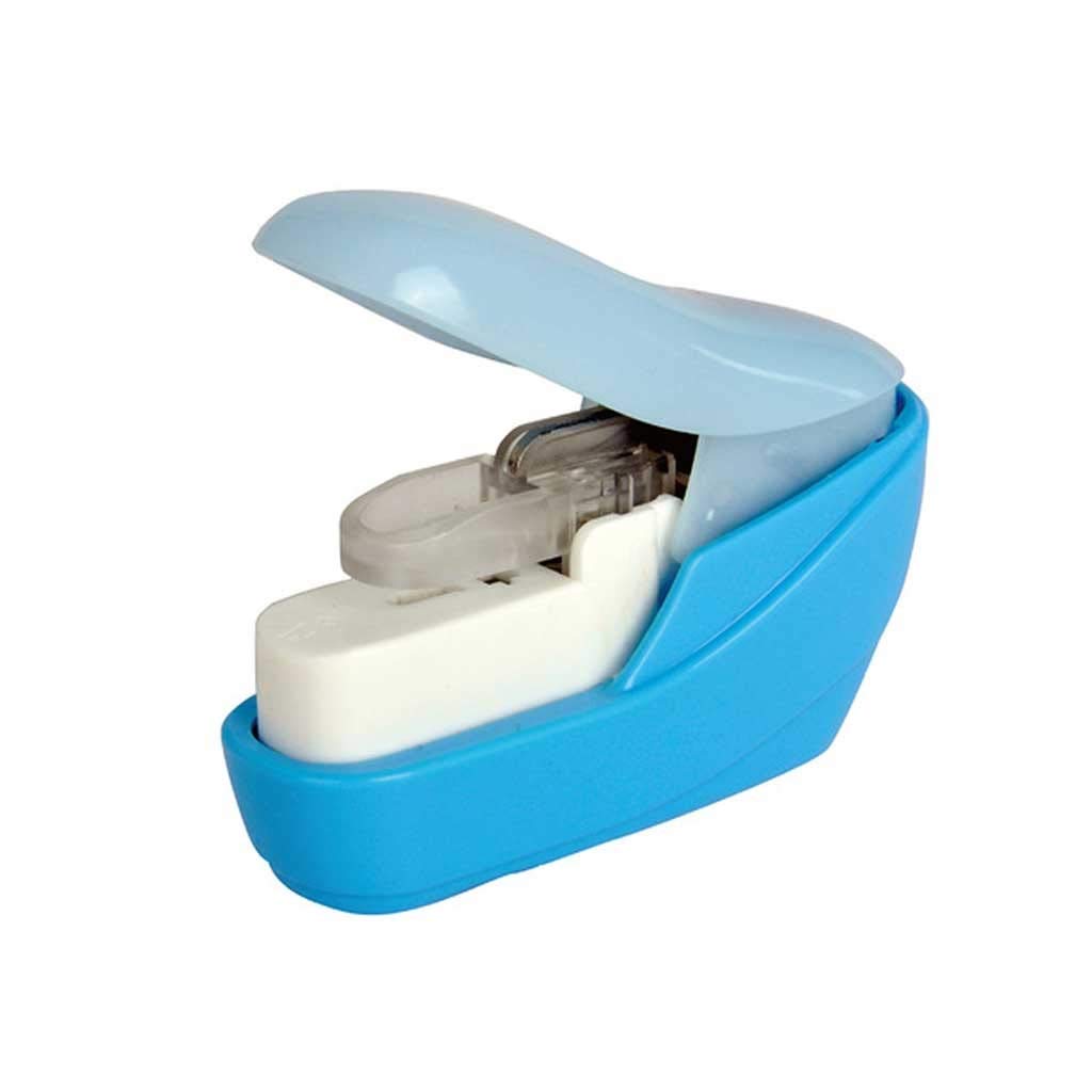 1PC Random Color Stapleless Stapler - No Staples Needed, Mini Portable Stapler for Books, Paper, Office & School Supplies (Color May Vary) - Perfect for Eco-Friendly Offices, Classrooms & Home Use