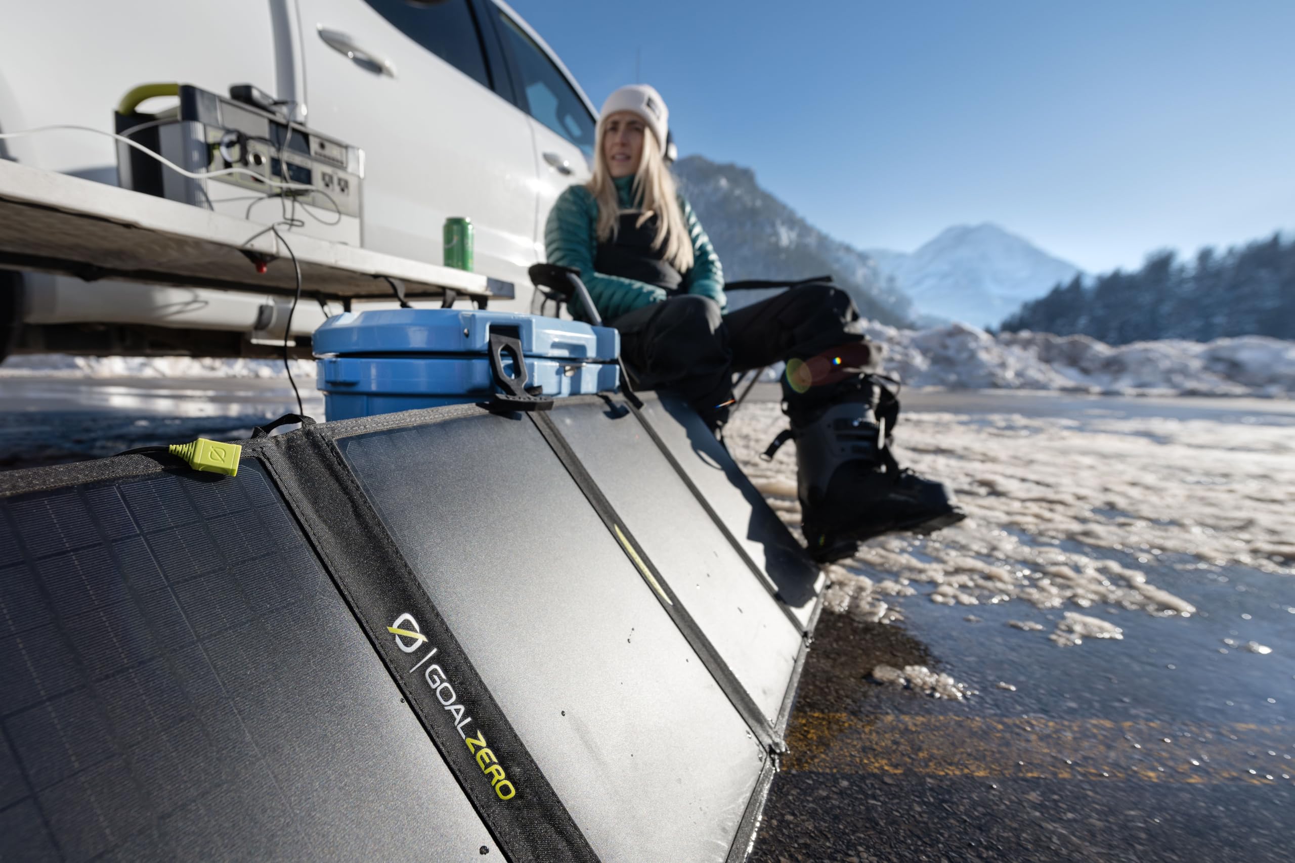 Goal Zero Nomad 50 - 50W Foldable Monocrystalline Solar Panel with 8mm Port & USB Output | Portable Solar Charger for Yeti Power Generators & Power Banks | Lightweight 18-22V | Perfect for Camping, RV Trips & Emergency Power Backup