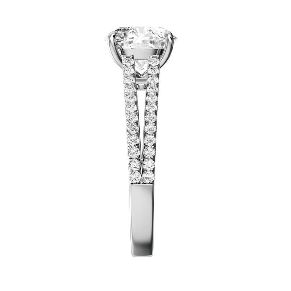 2 Carat (CTW) Princess Cut Moissanite Engagement Ring for Women - 10K/14K/18K Gold or Platinum Plated Silver - Elegant Wedding & Proposal Jewelry Gift - Perfect for Anniversaries, Valentine's Day & Special Occasions
