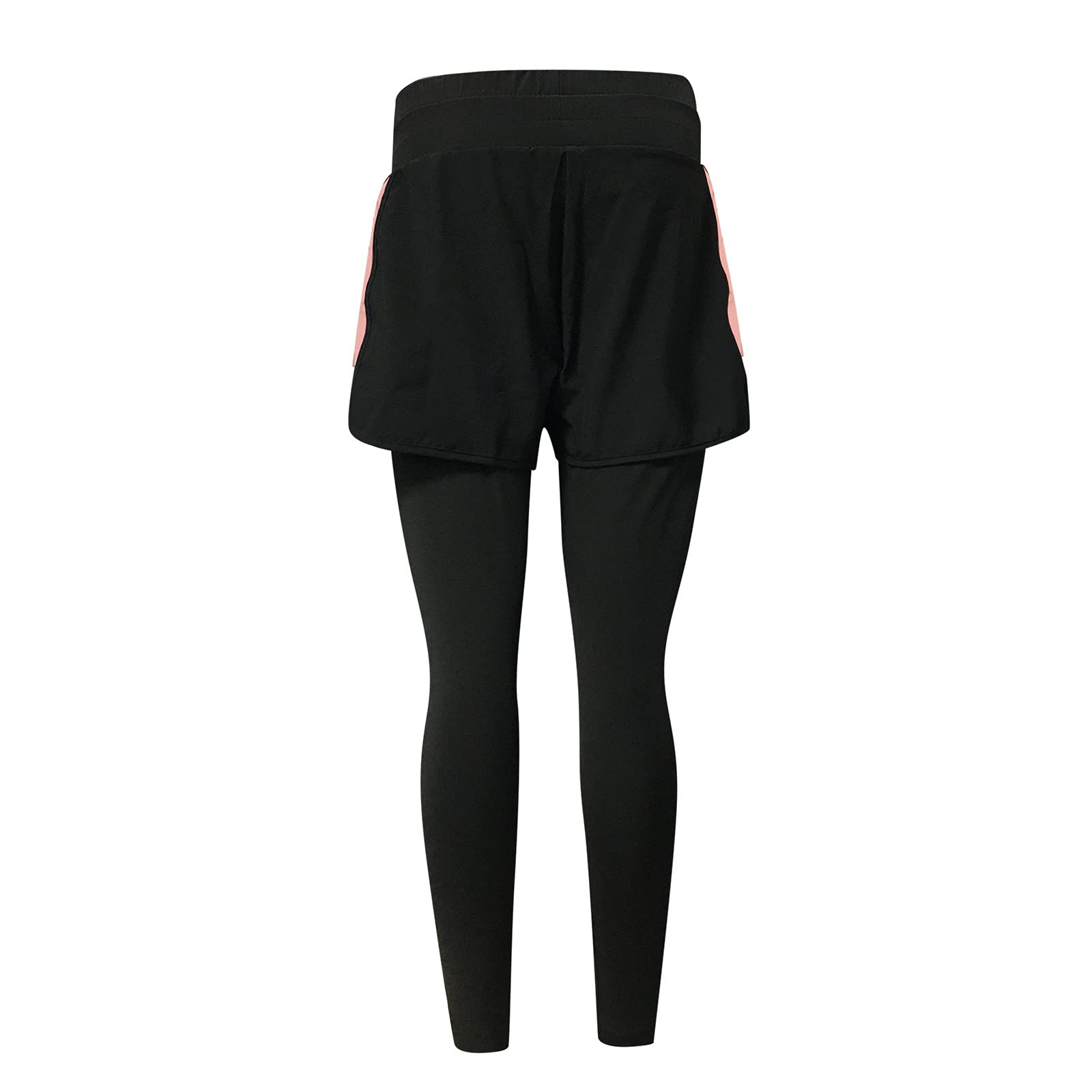 TONGHANG Women's High Waist Yoga Pants - Stretchy Workout Leggings for Fitness, Running & Lounge Wear - Comfortable Fake Two Piece Long Pants for Gym, Yoga & Casual Outfits