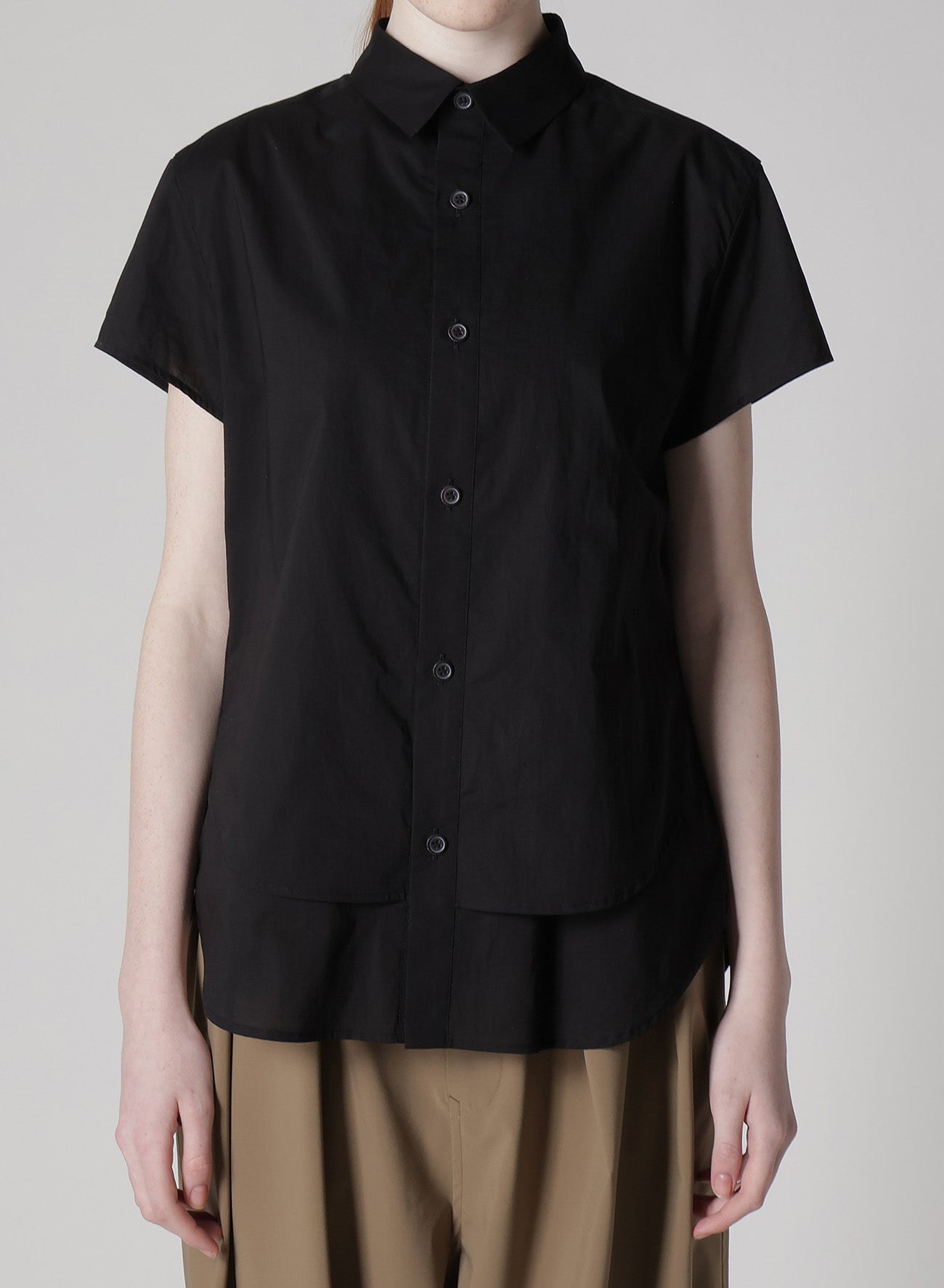 Double Layered Cotton Lawn Blouse with Front Hem - Perfect for Casual Outings & Office Wear