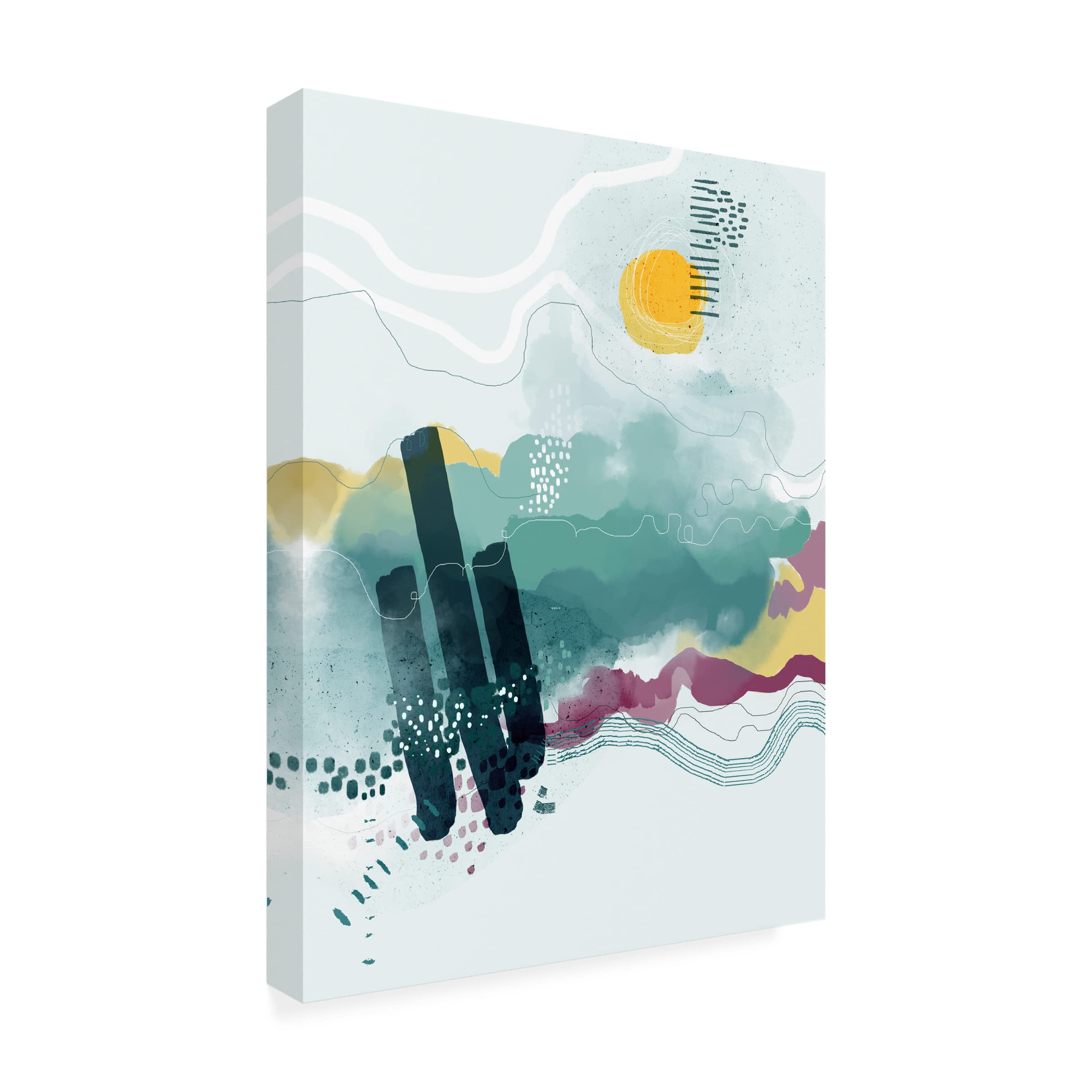 Trademark Fine Art 'Seafoam' Canvas Wall Art by Ishita Banerjee - Coastal Home Decor for Living Room, Bedroom & Office