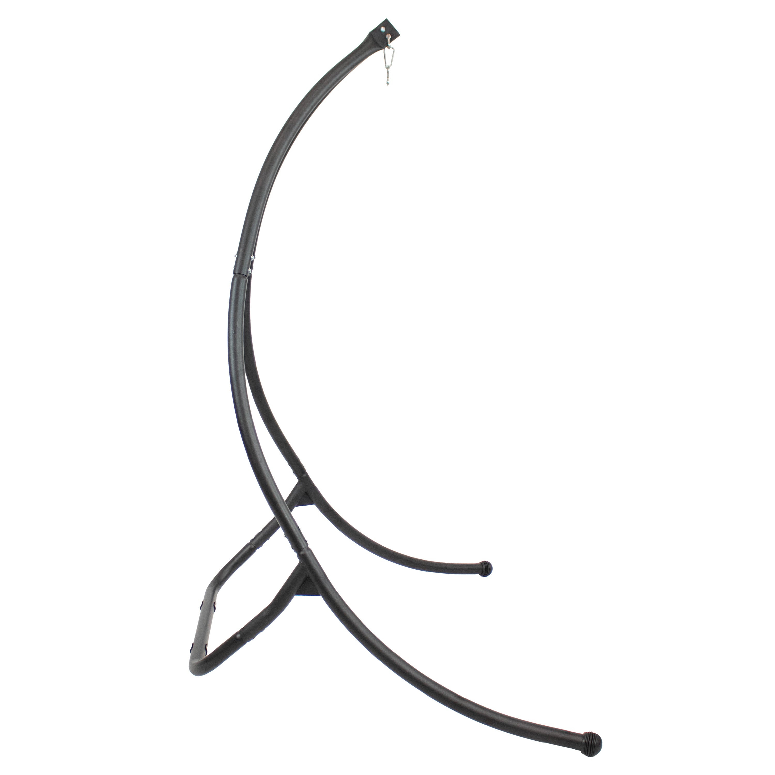 Sunnydaze 84-Inch Curved Steel Hammock Chair Stand - Heavy Duty Outdoor Hanging Chair Frame for Patio, Garden, Backyard & Poolside Relaxation