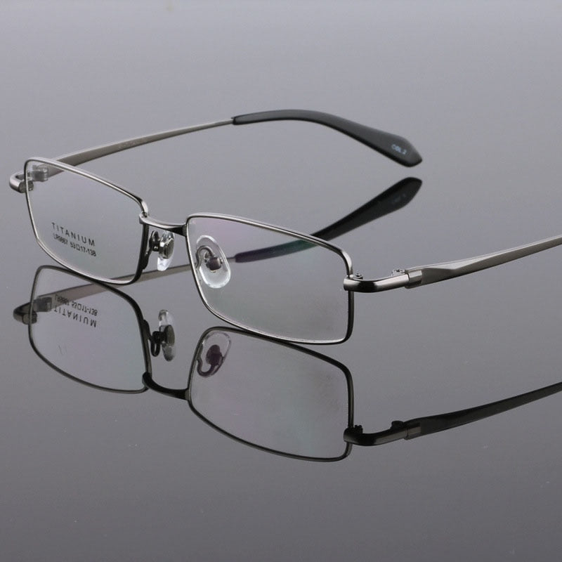 Bclear Men's Eyeglasses Pure Titanium Frame Lightweight Comfortable Reading Glasses LR9867 - Perfect for Office Work, Reading & Everyday Wear