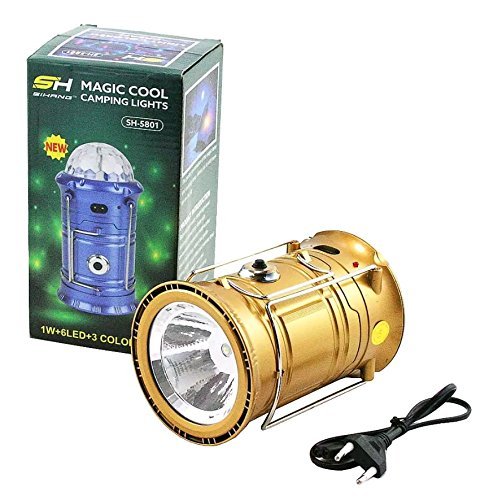 MJ Traders - Magic Cool Camping Lights XF-5802, 1W+6LED+3 Color LED, Portable Outdoor Lighting for Camping, Hiking, Backyard & Emergency Use