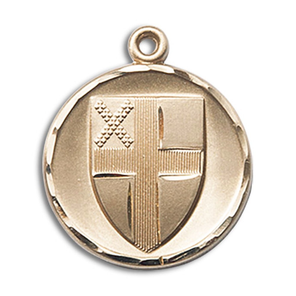 Gold Filled Episcopal Cross Pendant Necklace for Women - 18 Inch Light Curb Chain Included - Luxury Gift Box - Perfect for Religious Occasions, Baptisms & Daily Wear