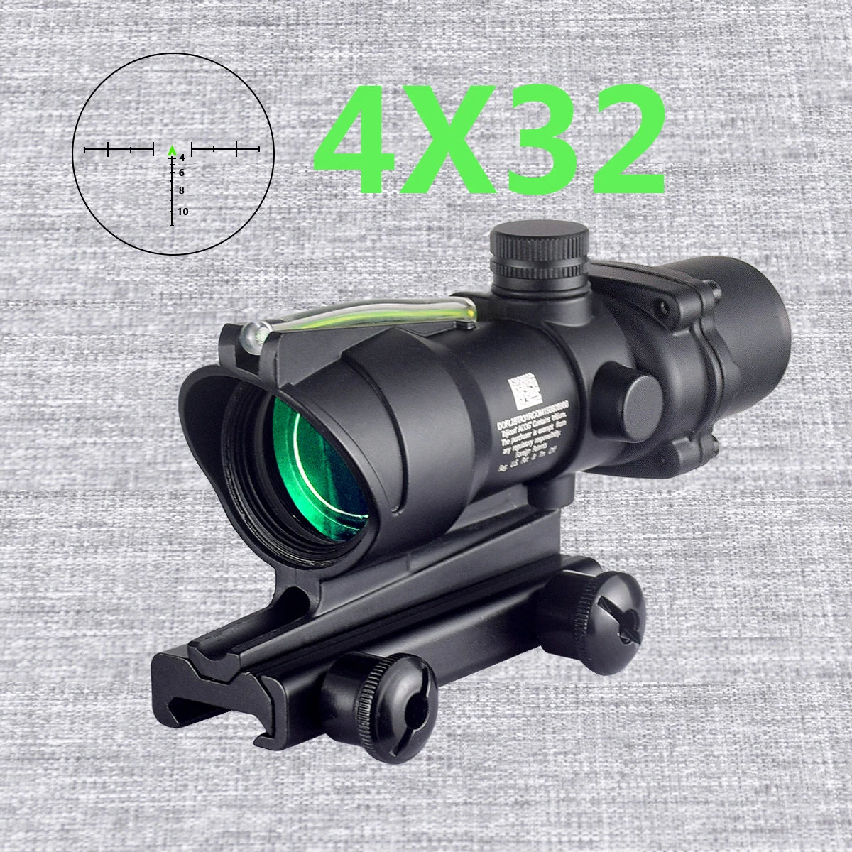 Trijicon ACOG 4X32 Rifle Scope with 4X Magnifier, Fiber Optics & Red/Green Dot - RMR Compatible Hunting Sight with Killflash Cover - Perfect for Tactical Shooting, Hunting, and Long-Range Precision