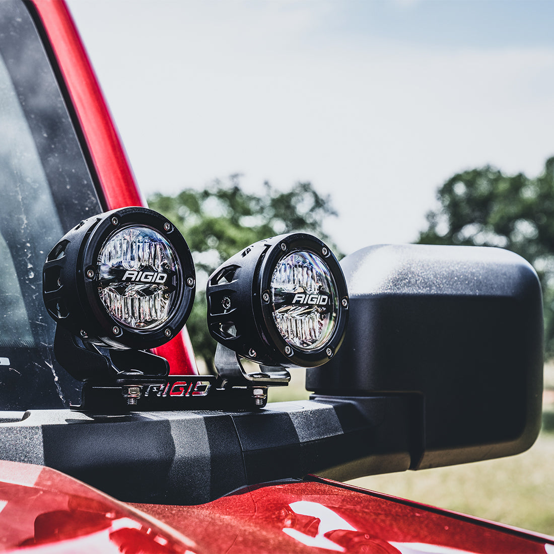 2021-2023 Ford Bronco Rigid A-Pillar 360 Series LED Light Bar Kit - Off-Road, Camping & Night Driving Lighting Accessories