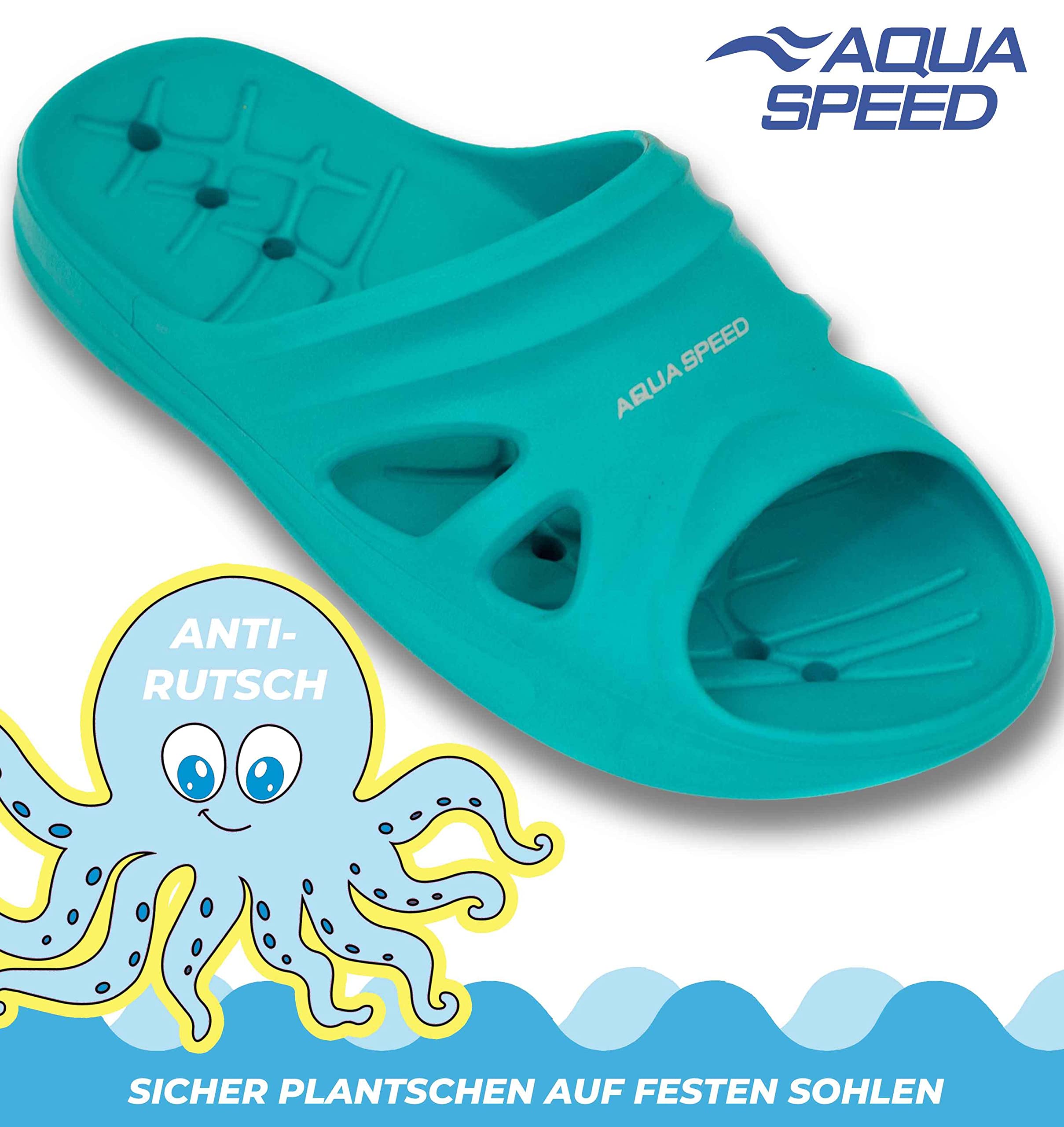 Aqua Speed Shower Slippers with Microfiber Towel Set - Non-Slip Bath & Beach Sandals for Women, Men & Kids - Perfect for Pool, Spa, Gym & Vacation Use