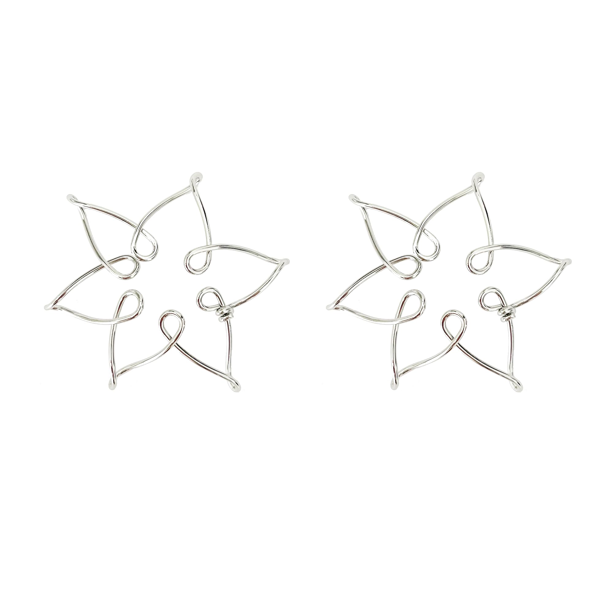 Star Flower Non-Piercing Nipple Clamp Jewelry for Women - Fake Body Piercing Accessory (Silver) | Sensual Lingerie Enhancer & Intimate Wear Fashion Statement