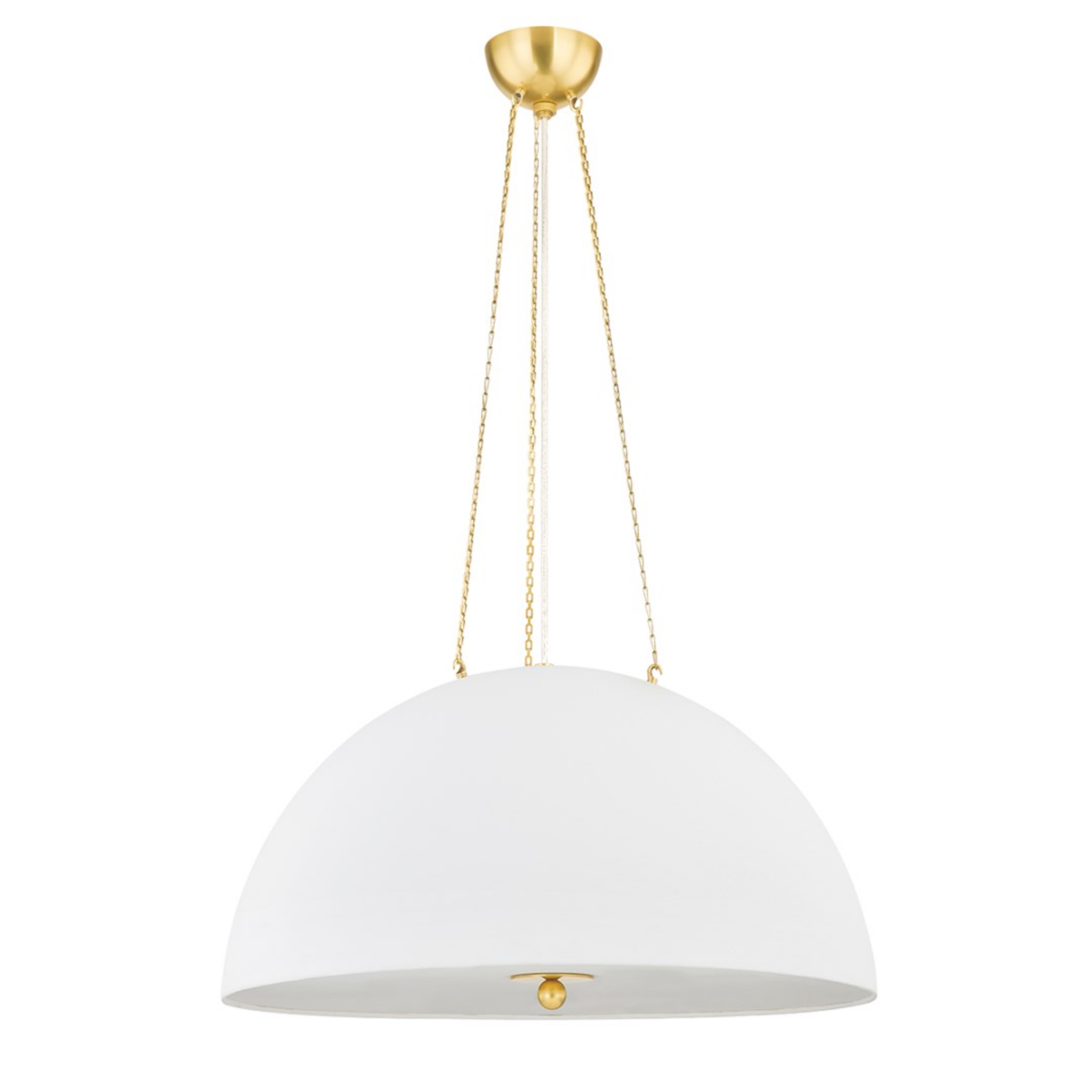 Vintage Chiswick Aged Brass Pendant Light - Industrial Style Ceiling Hanging Fixture for Kitchen Island, Dining Room, or Entryway Lighting